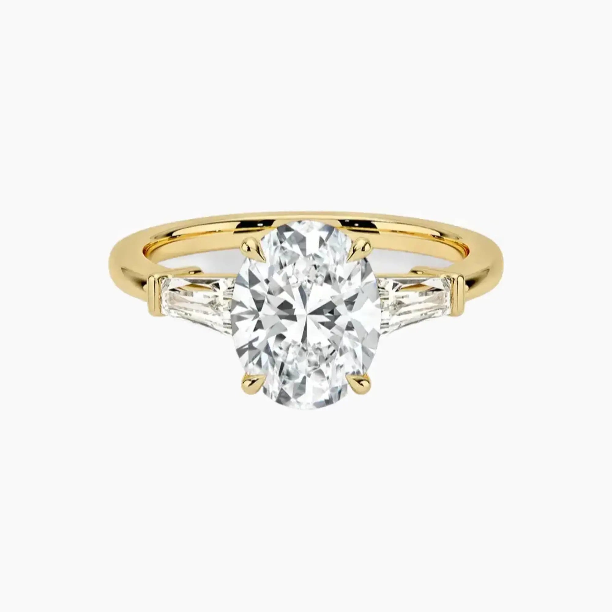 OBSER672 - Nyx Three Stone Oval engagement ring setting view 7