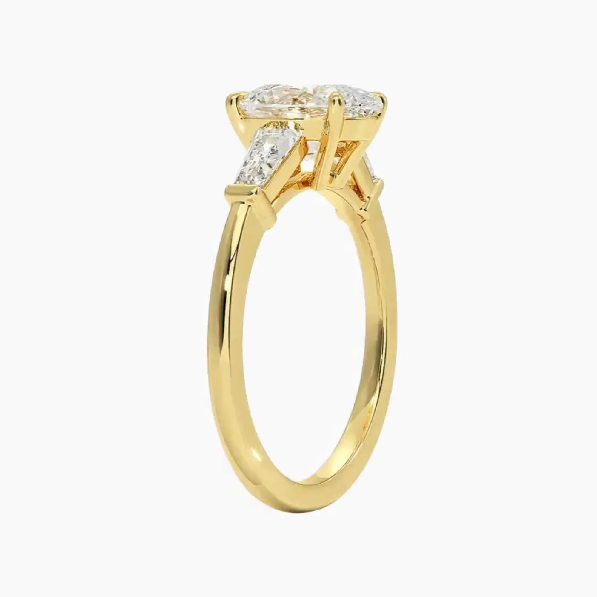 OBSER672 - Nyx Three Stone Oval engagement ring setting view 8
