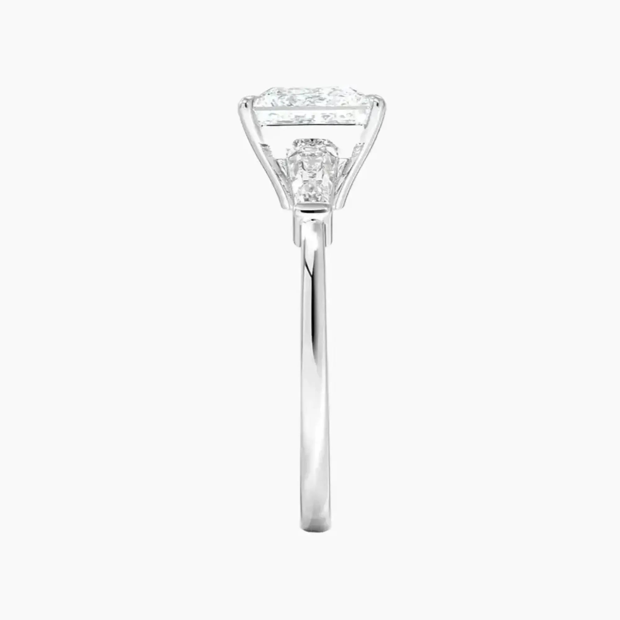 OBSER670 - Nyx Three Stone Princess engagement ring setting view 3