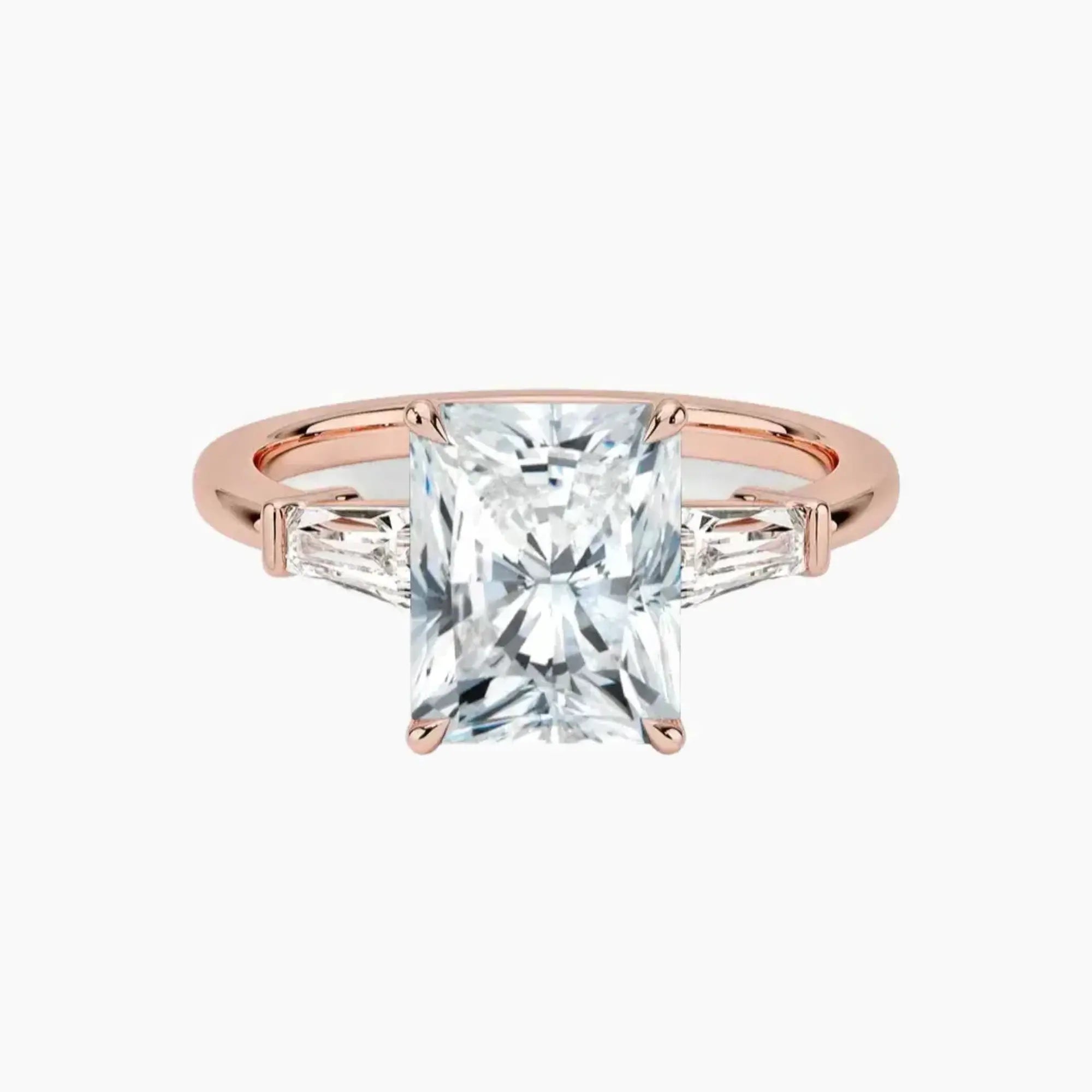 OBSER667 - Nyx Three Stone Radiant engagement ring setting view 4