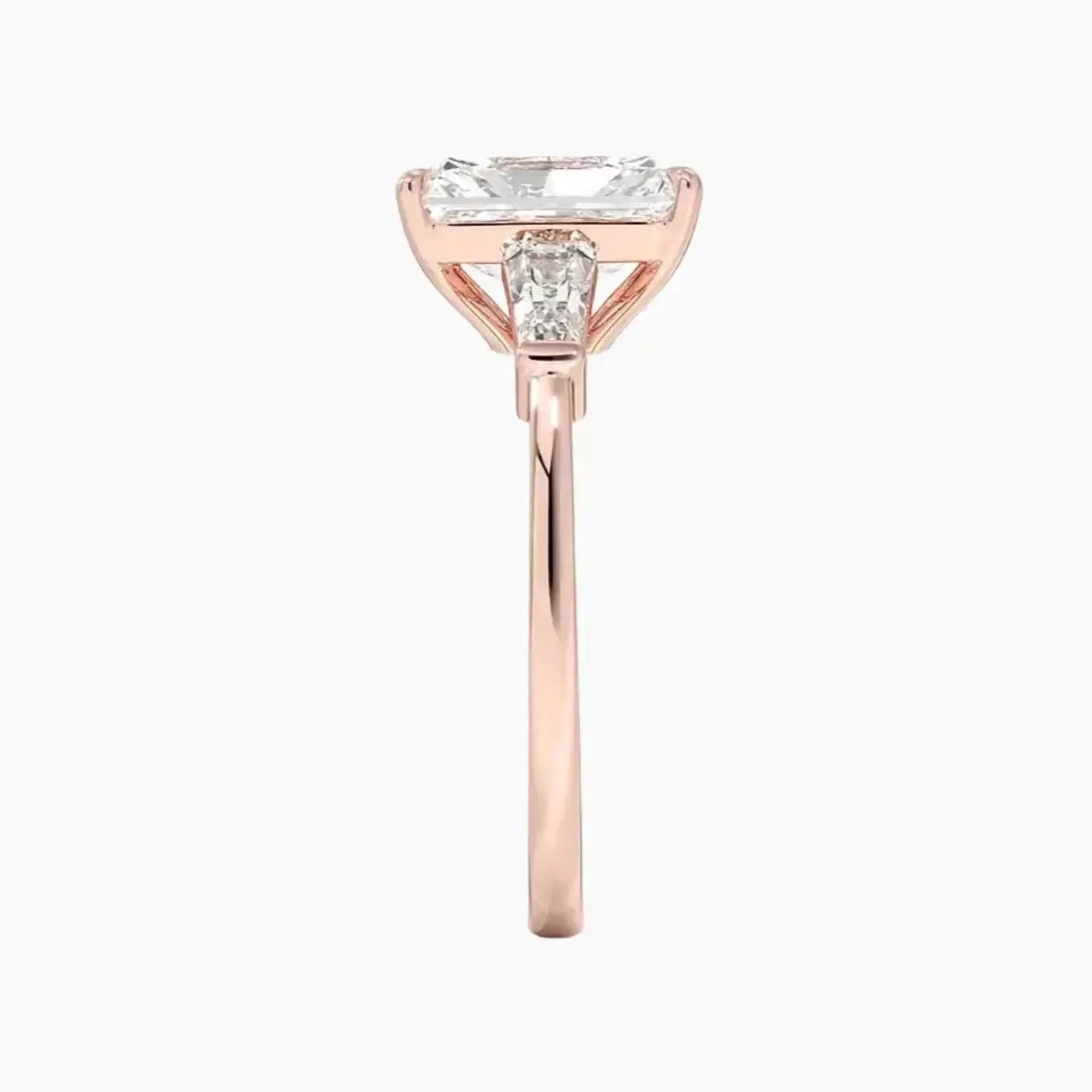 OBSER667 - Nyx Three Stone Radiant engagement ring setting view 6