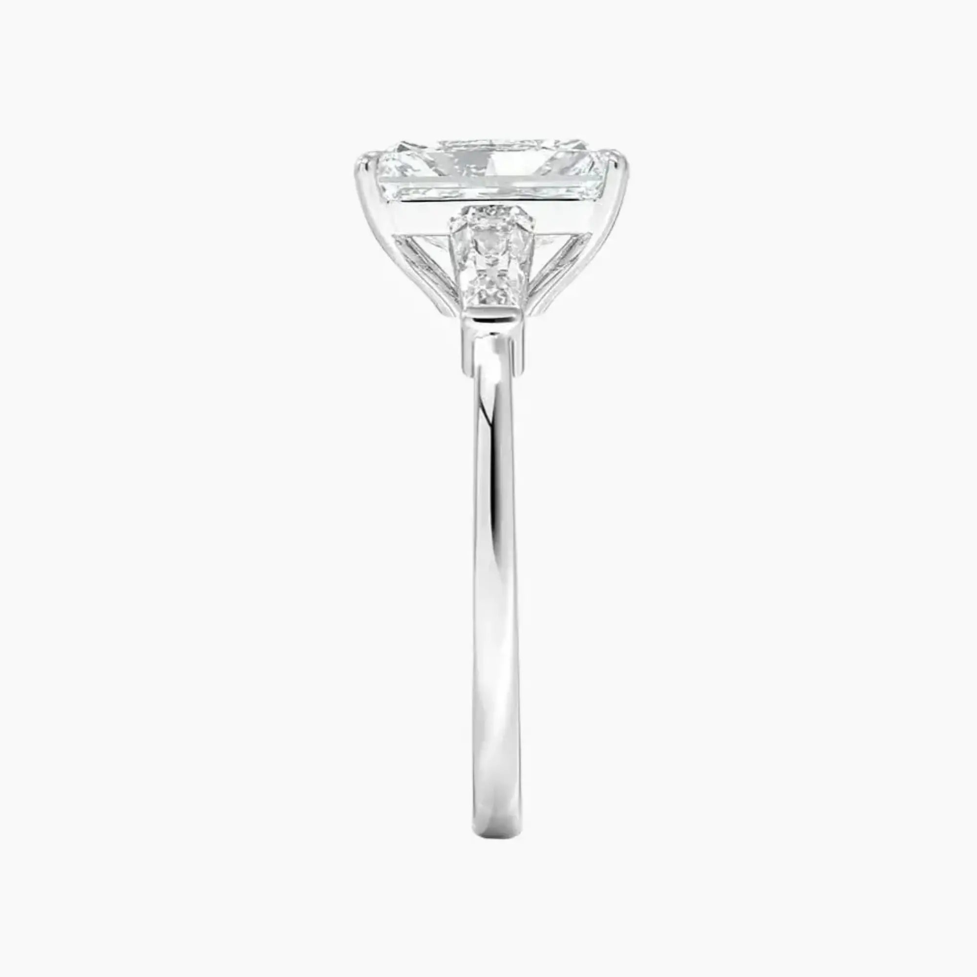 OBSER667 - Nyx Three Stone Radiant engagement ring setting view 3