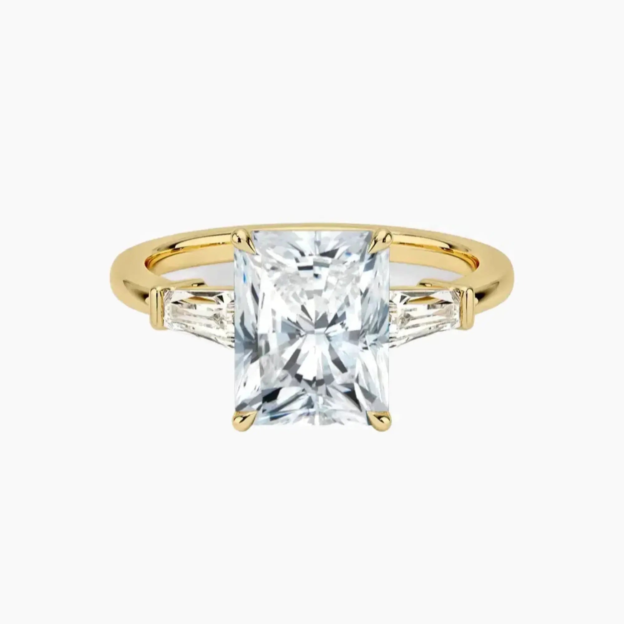 OBSER667 - Nyx Three Stone Radiant engagement ring setting view 7