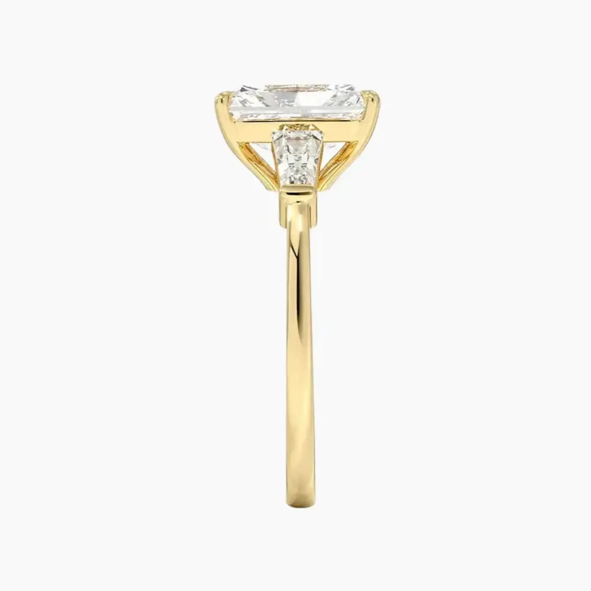 OBSER667 - Nyx Three Stone Radiant engagement ring setting view 9