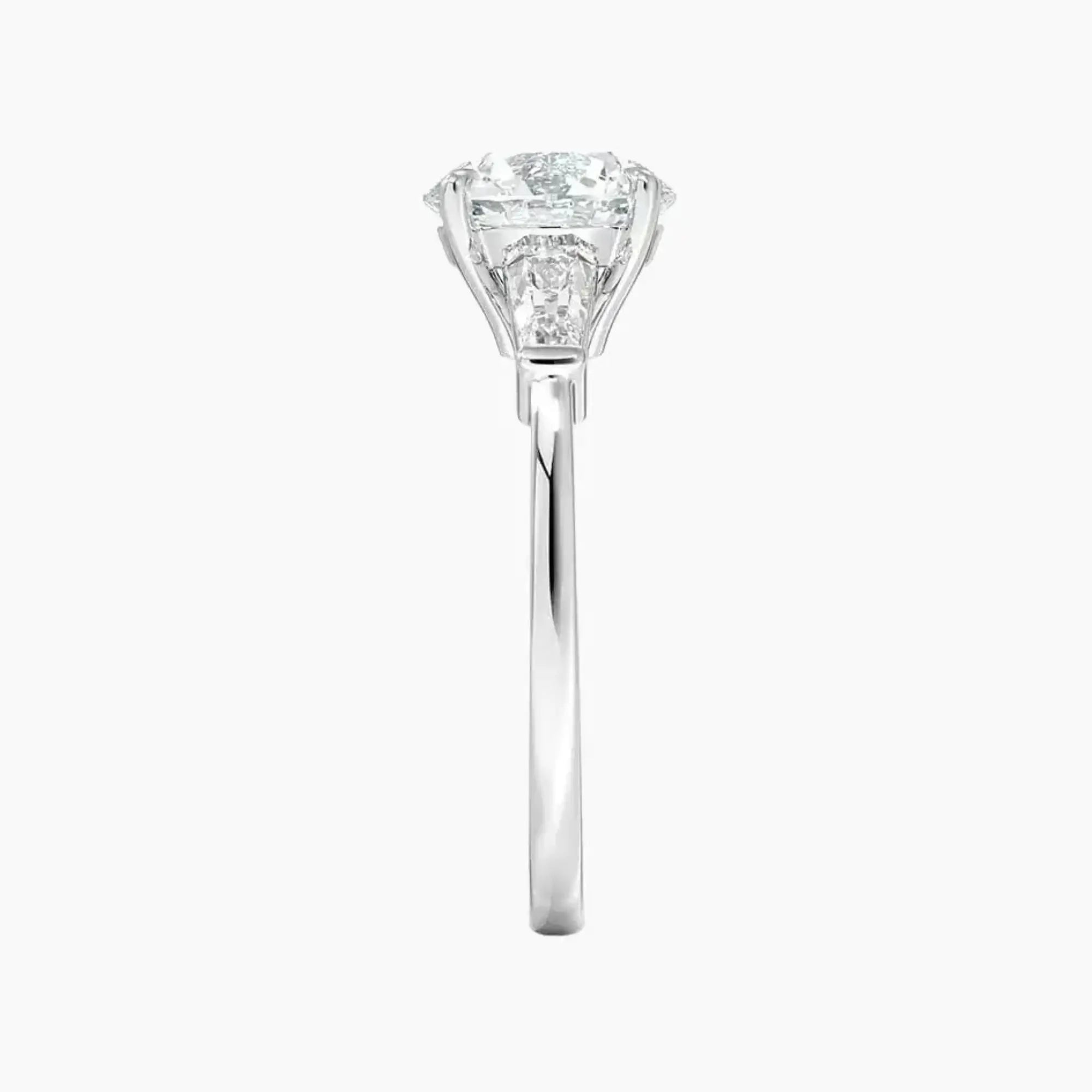 OBSER673 - Nyx Three Stone Round engagement ring setting view 3