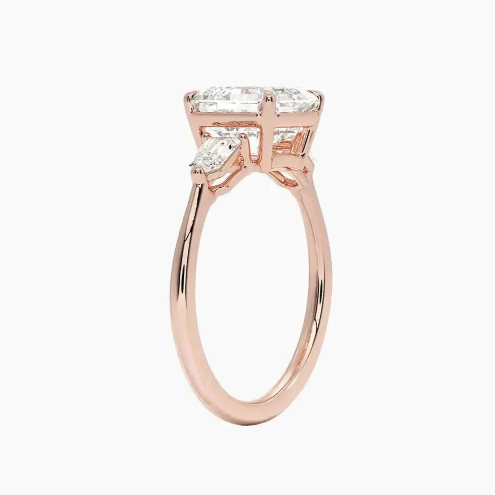 OBSER543 - Thalassa Three Stone Asscher engagement ring setting view 5