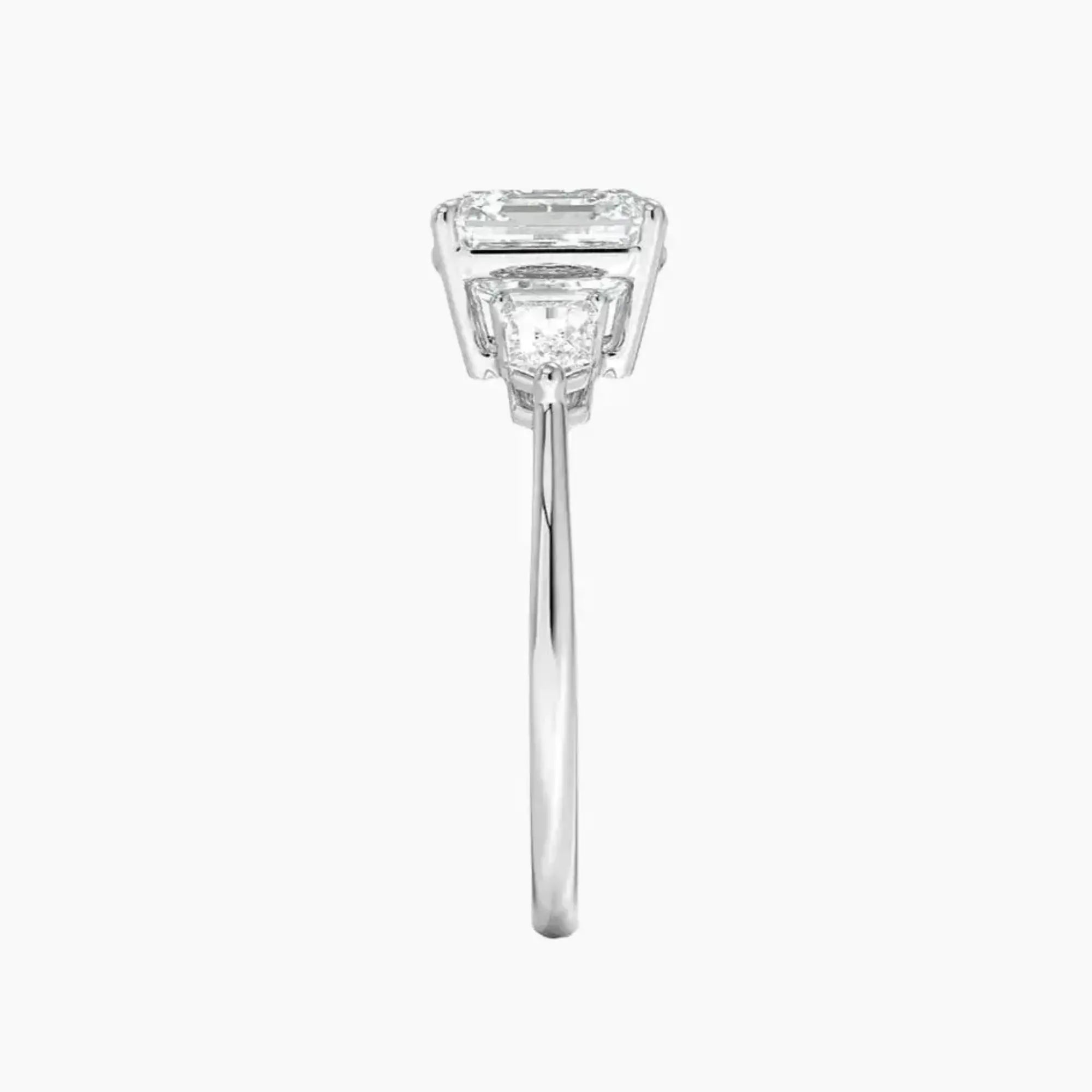 OBSER543 - Thalassa Three Stone Asscher engagement ring setting view 3