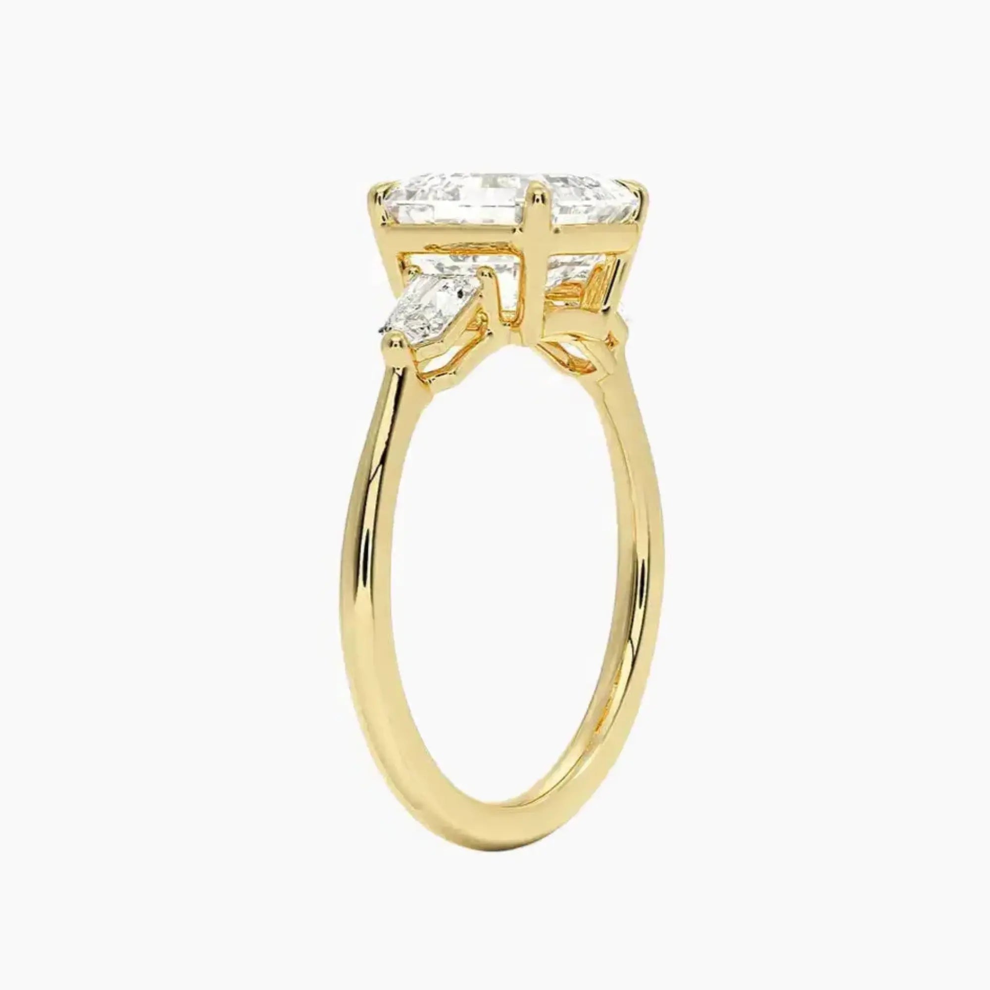 OBSER543 - Thalassa Three Stone Asscher engagement ring setting view 8