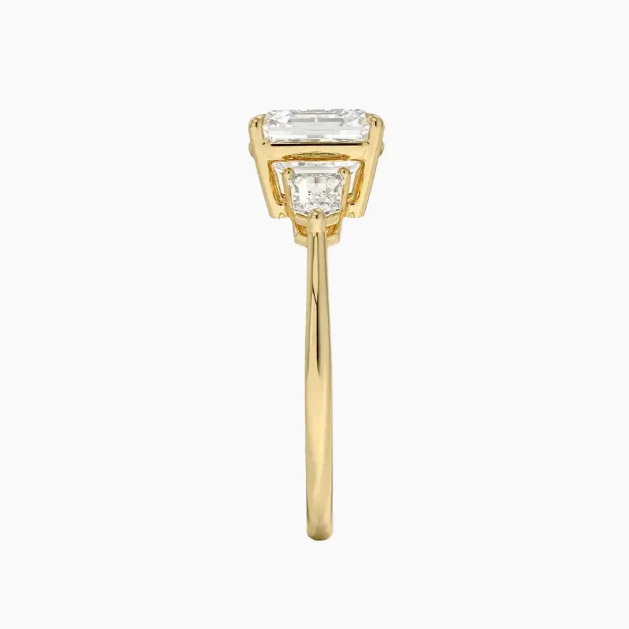 OBSER543 - Thalassa Three Stone Asscher engagement ring setting view 9