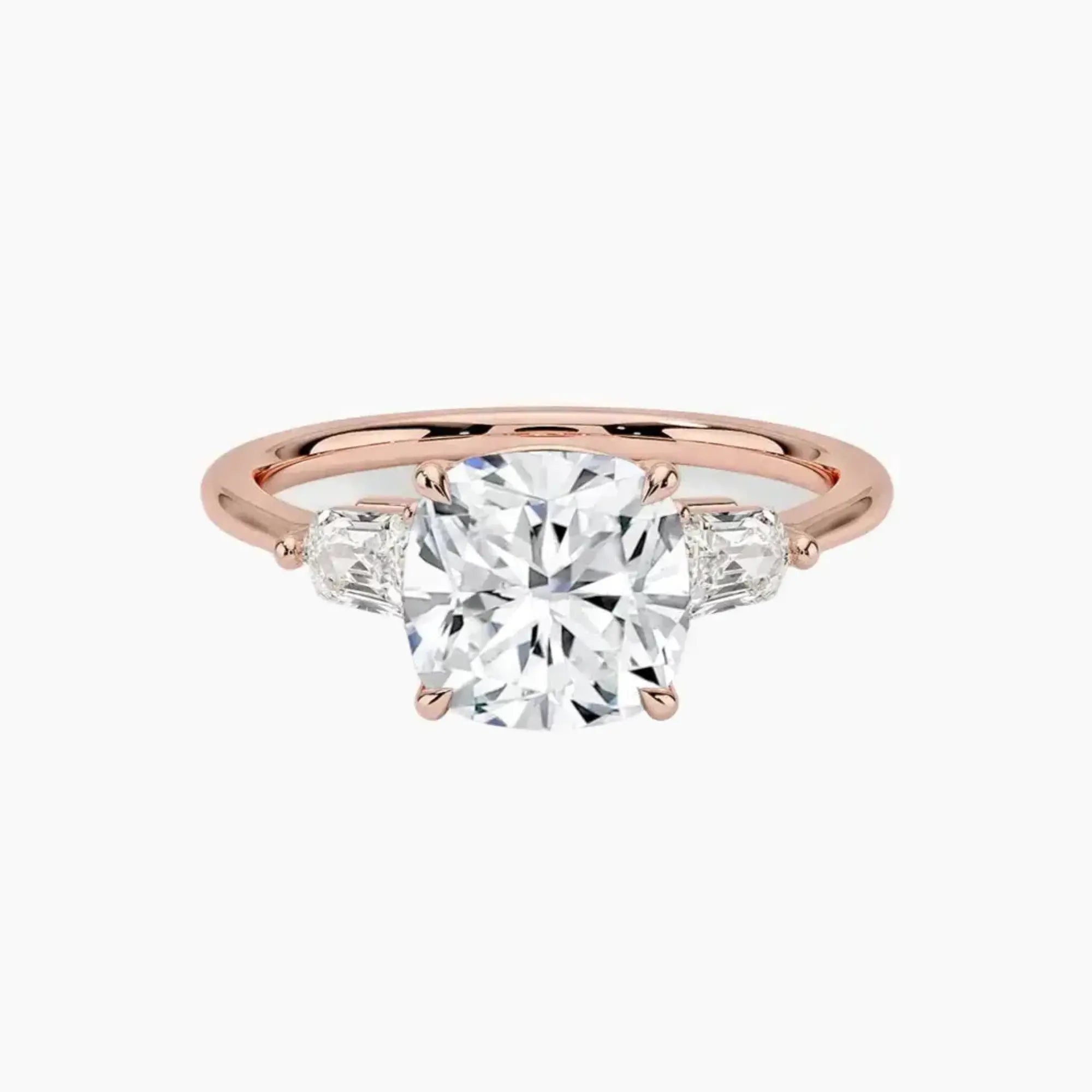 OBSER548 - Thalassa Three Stone Cushion engagement ring setting view 4