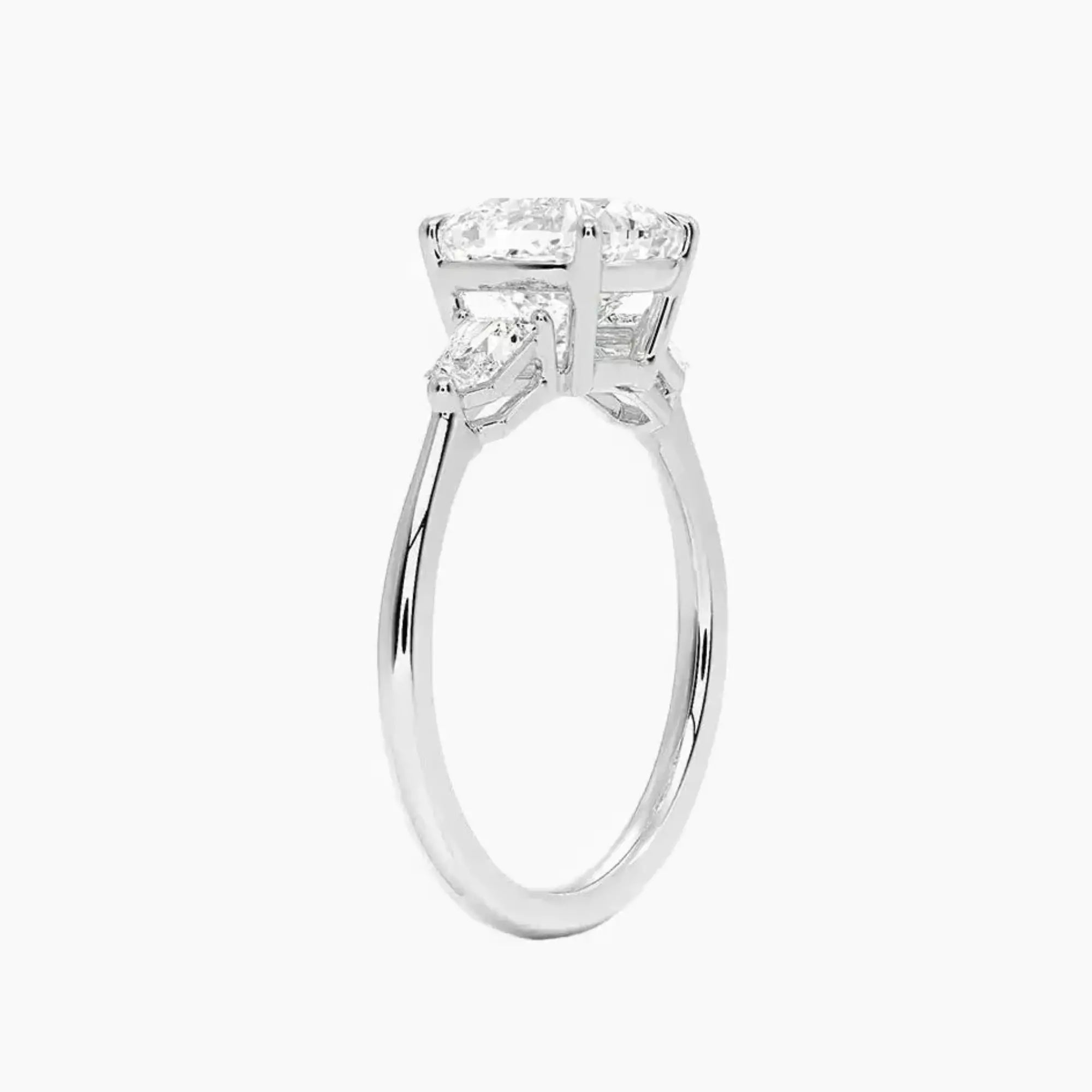 OBSER548 - Thalassa Three Stone Cushion engagement ring setting view 2
