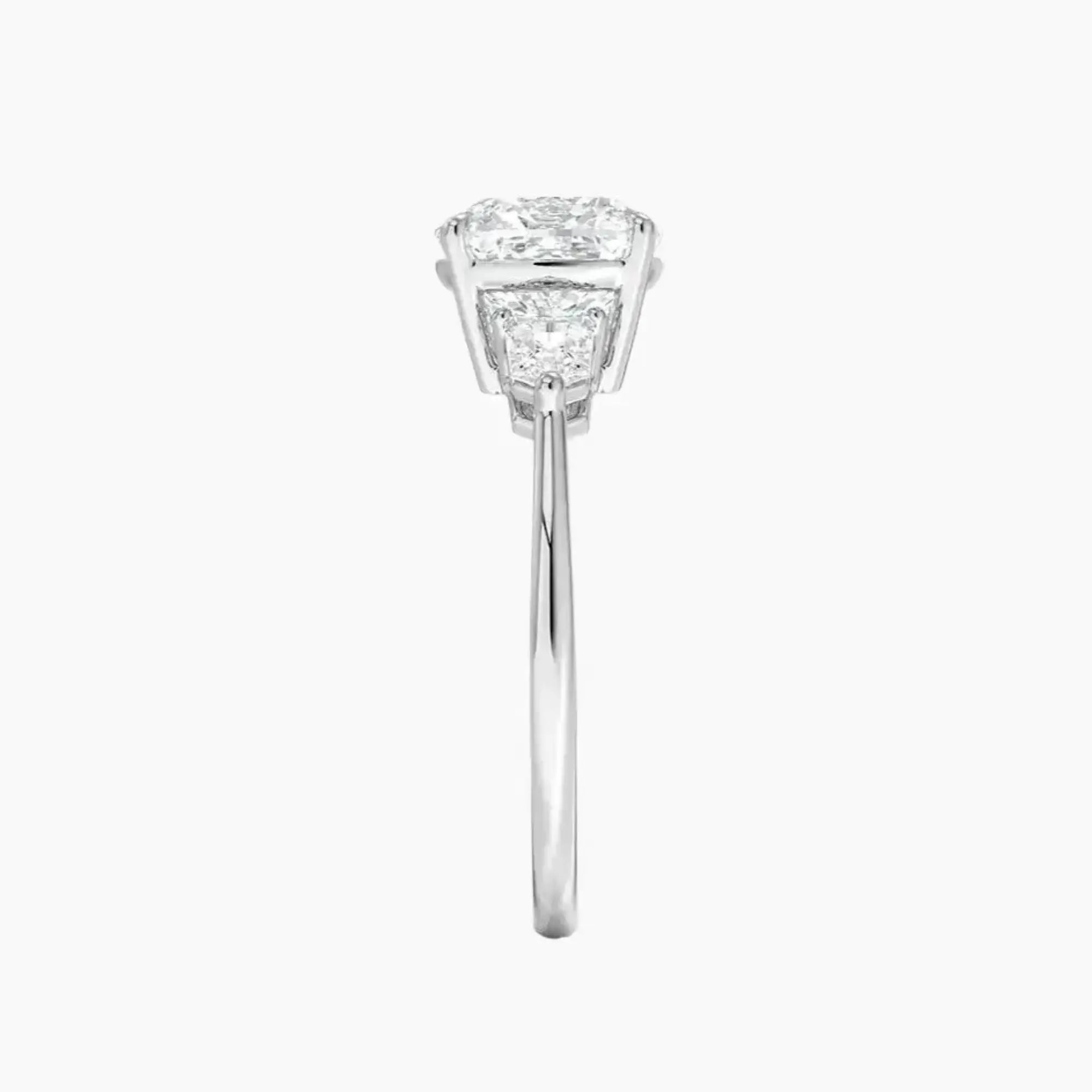 OBSER548 - Thalassa Three Stone Cushion engagement ring setting view 3
