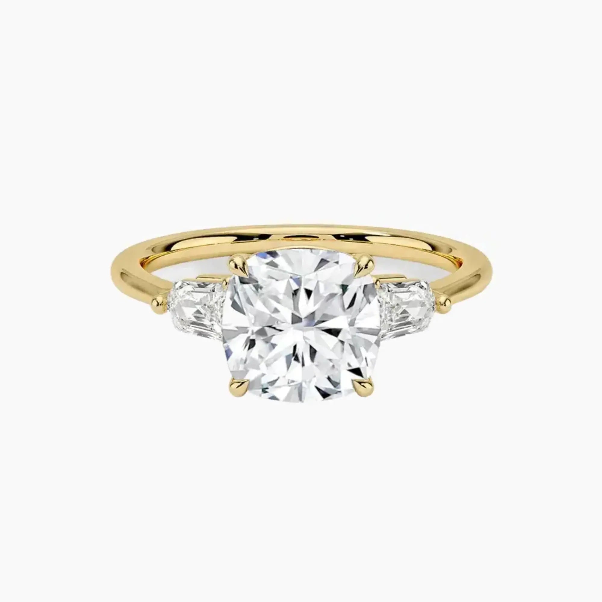 OBSER548 - Thalassa Three Stone Cushion engagement ring setting view 7