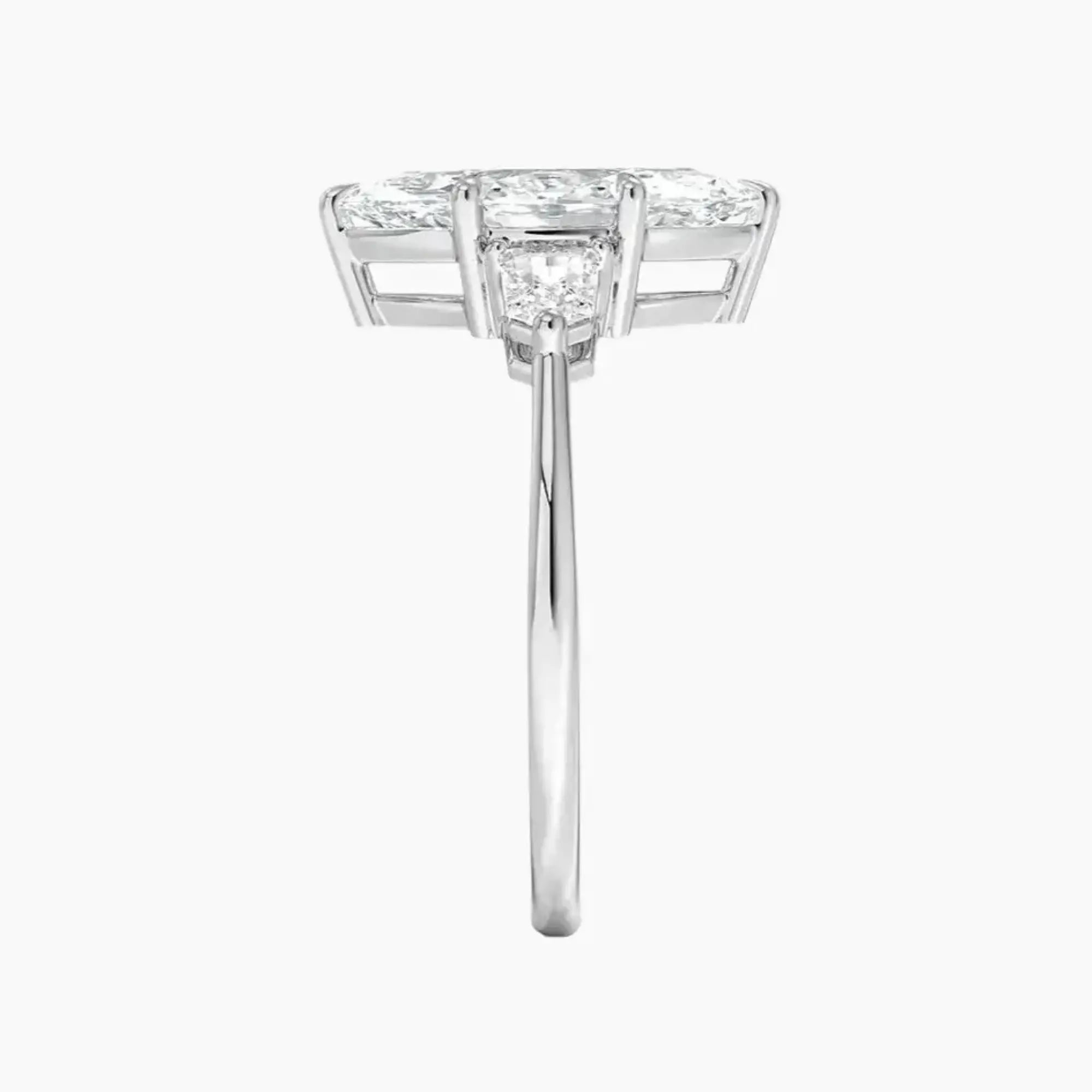 OBSER544 - Thalassa Three Stone Marquise engagement ring setting view 3
