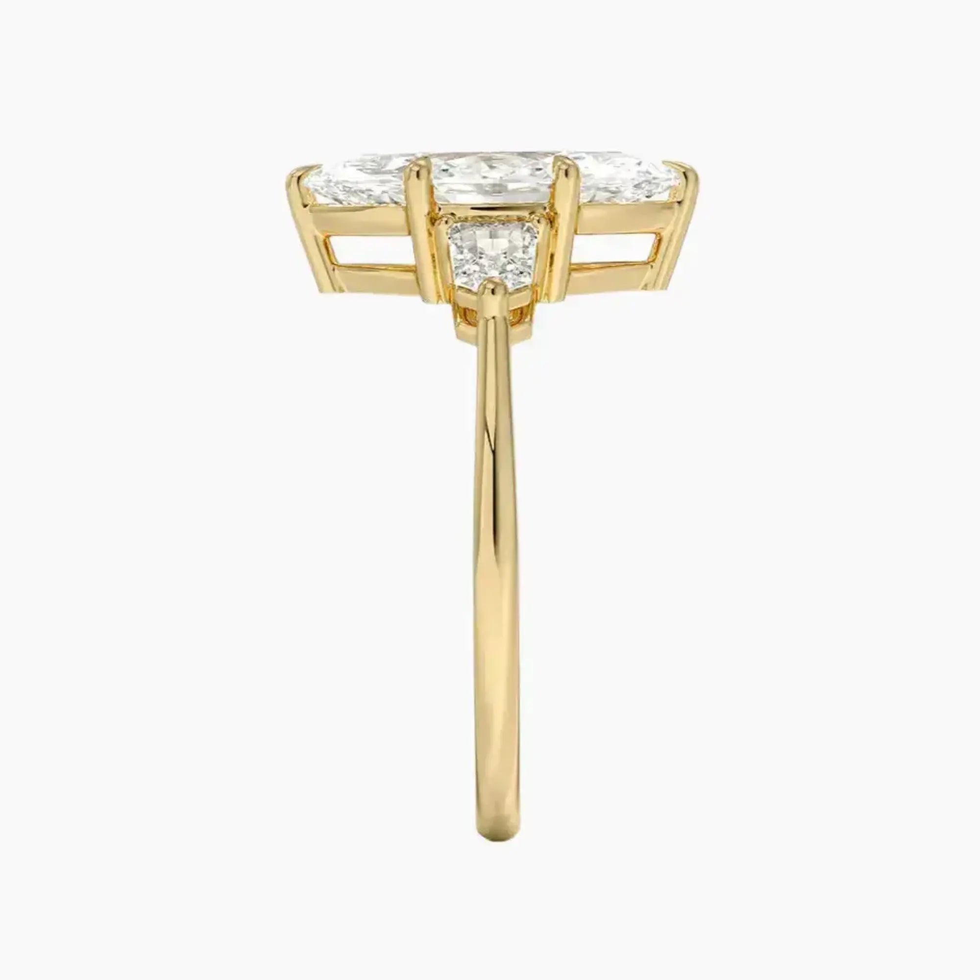 OBSER544 - Thalassa Three Stone Marquise engagement ring setting view 9