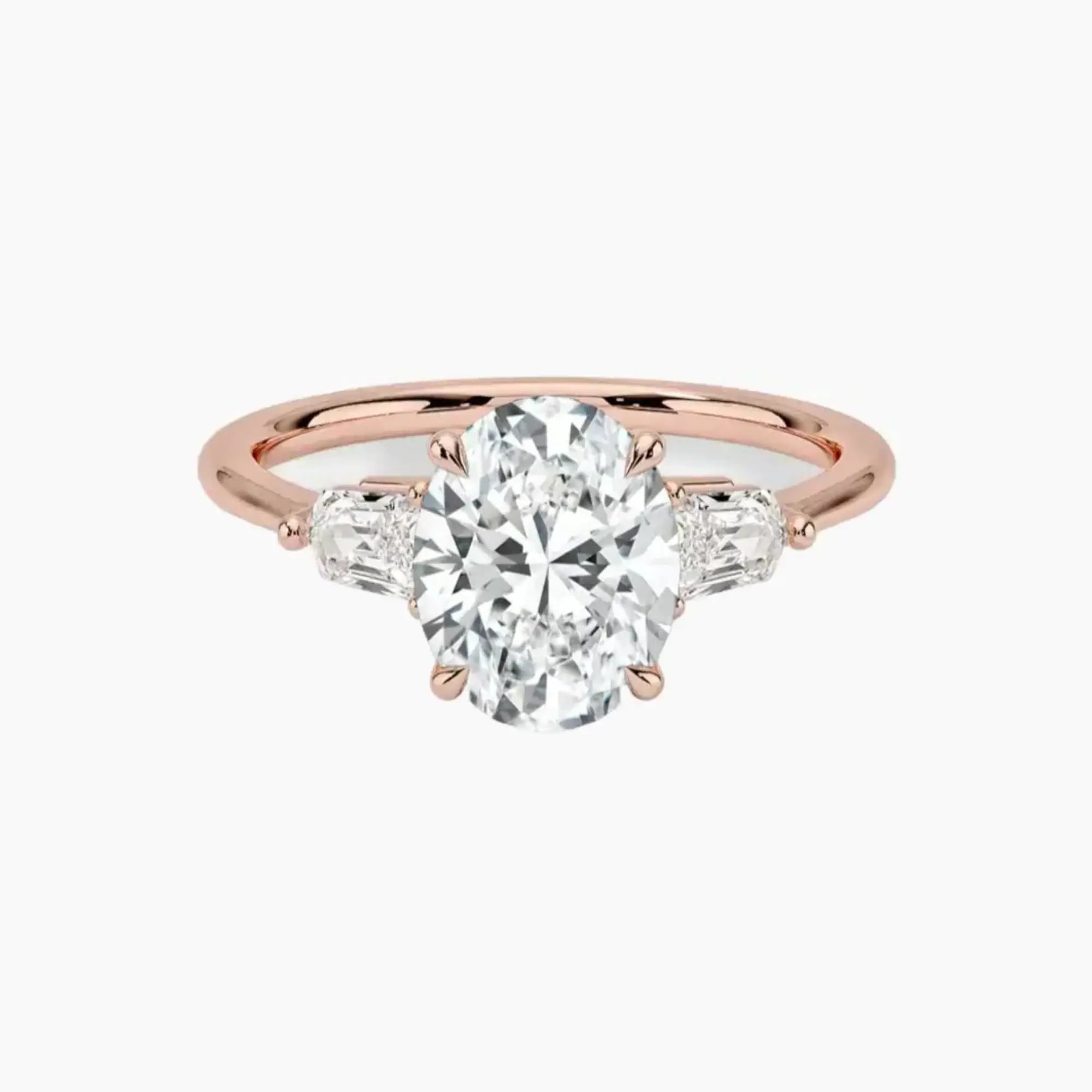 OBSER549 - Thalassa Three Stone Oval engagement ring setting view 4