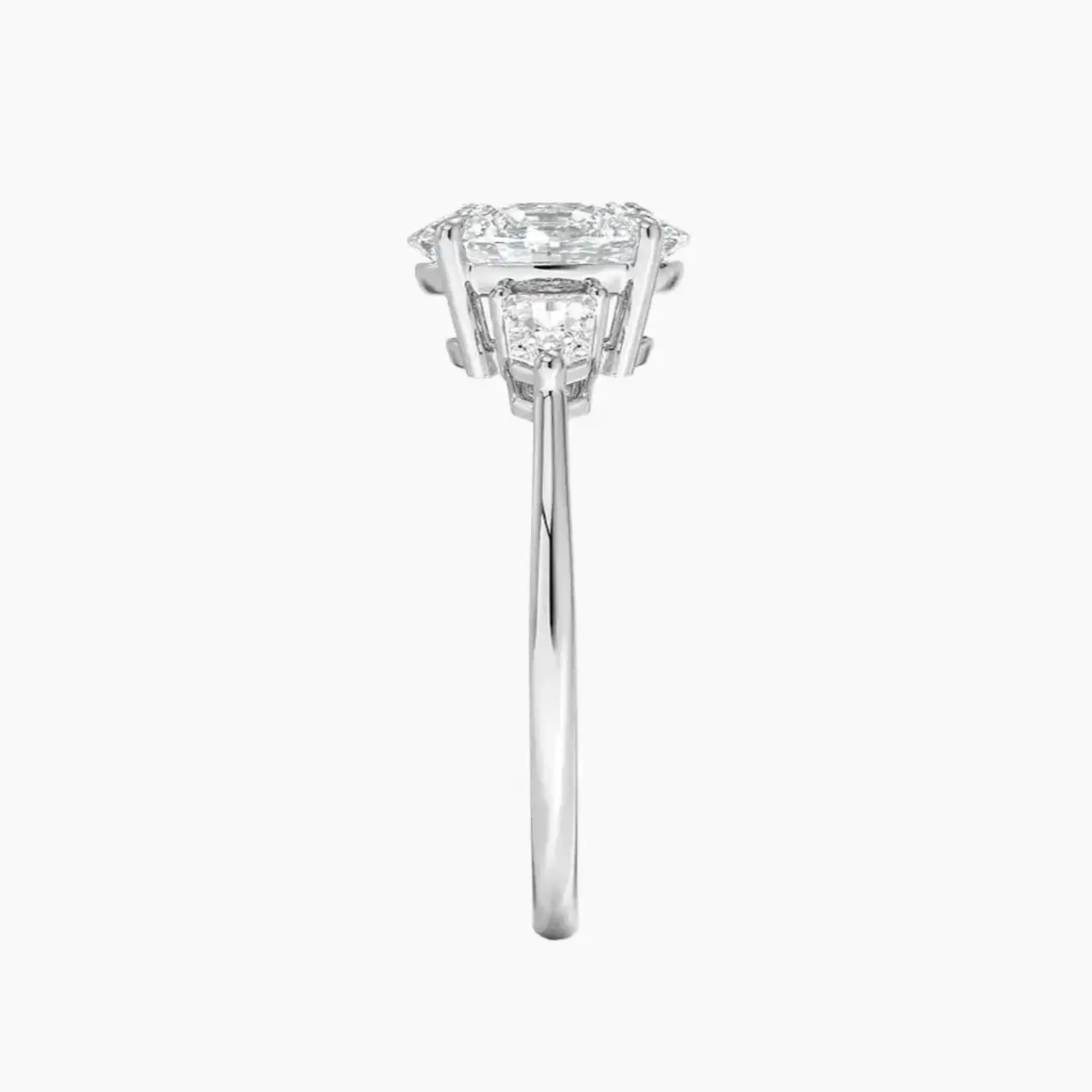 OBSER549 - Thalassa Three Stone Oval engagement ring setting view 3