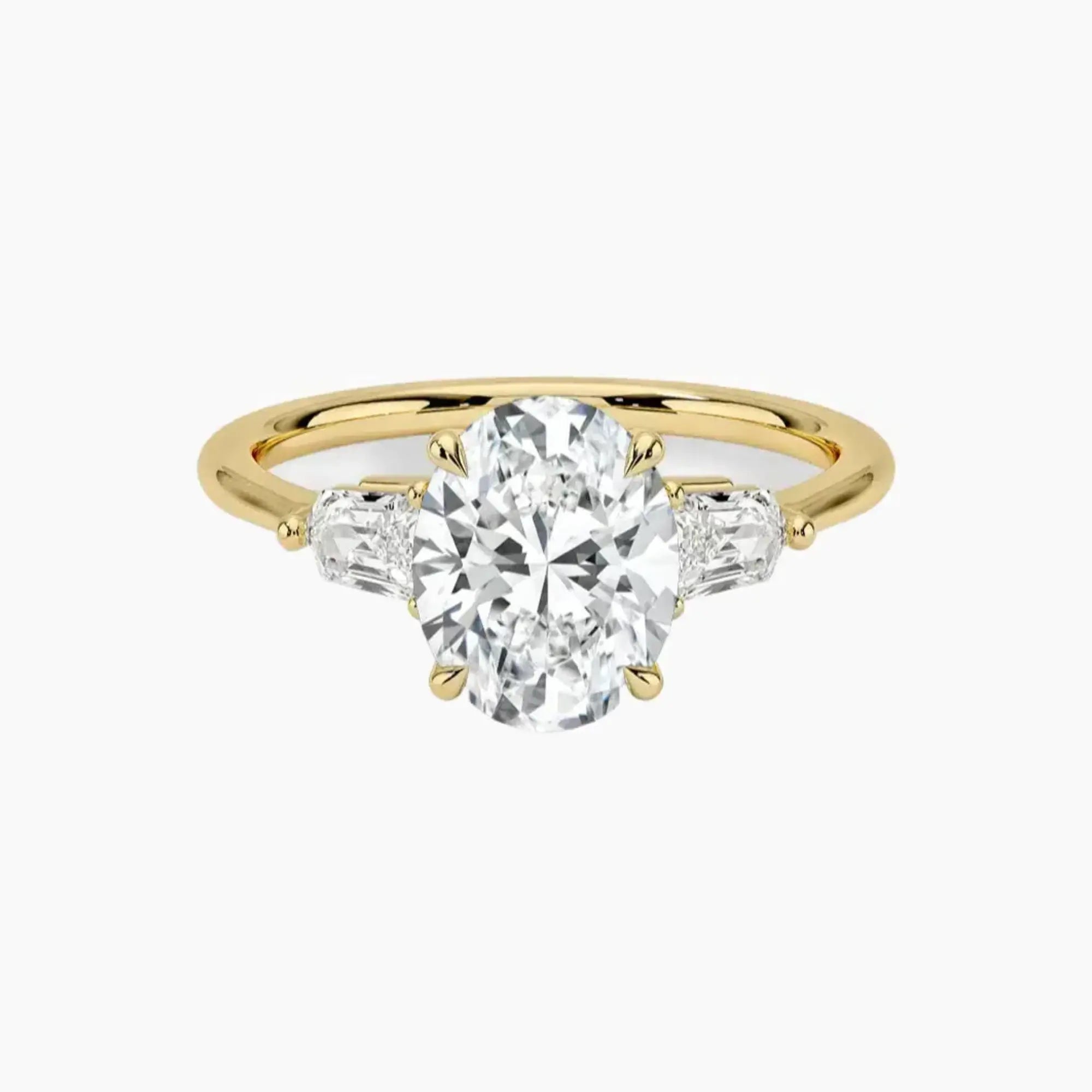 OBSER549 - Thalassa Three Stone Oval engagement ring setting view 7
