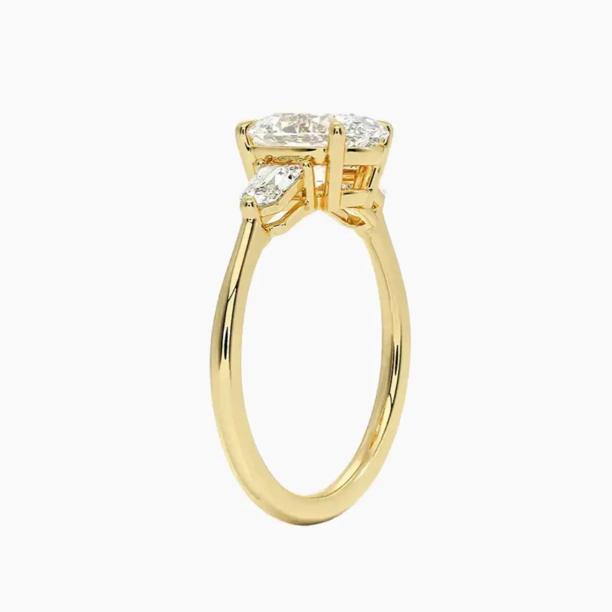OBSER549 - Thalassa Three Stone Oval engagement ring setting view 8