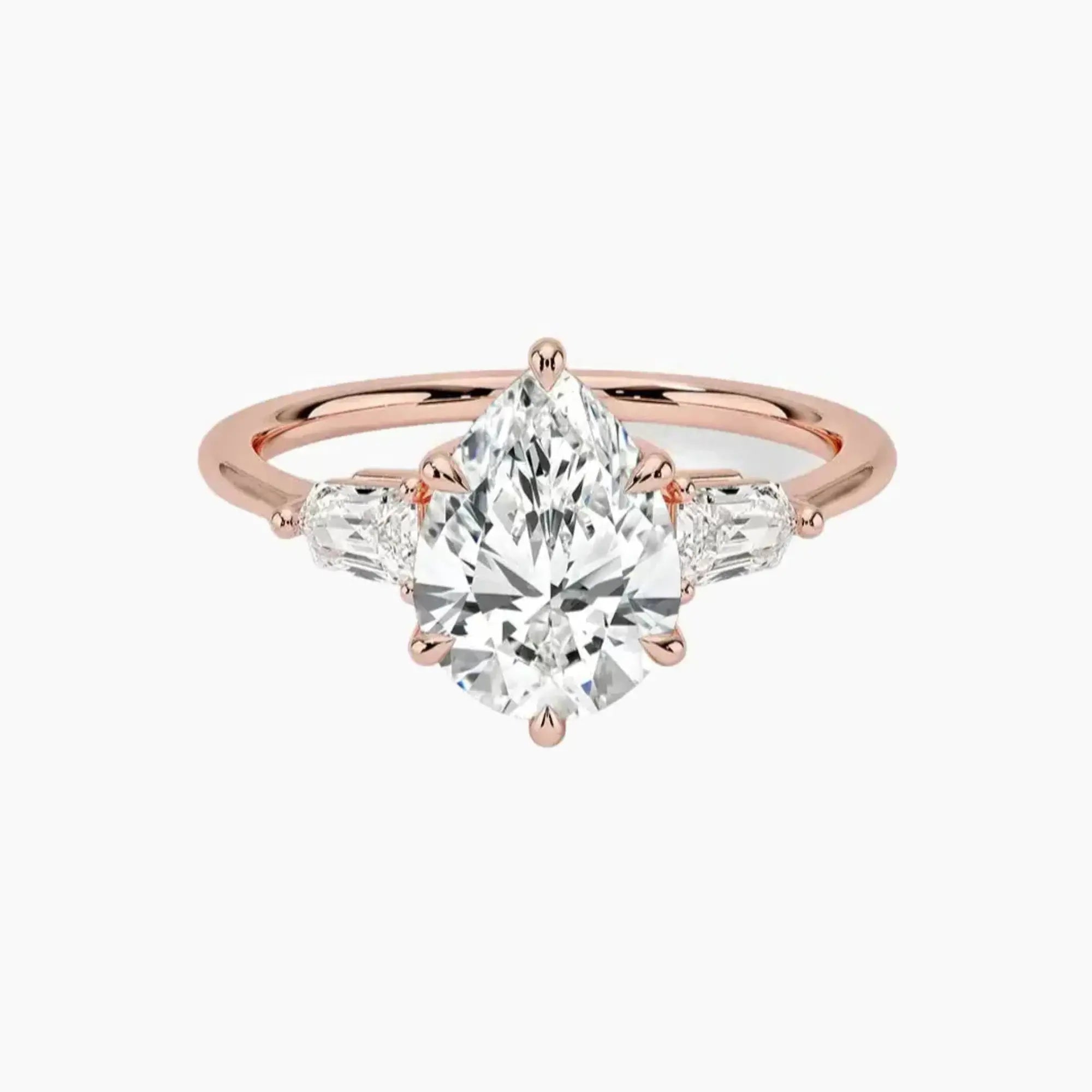 OBSER547 - Thalassa Three Stone Pear engagement ring setting view 4