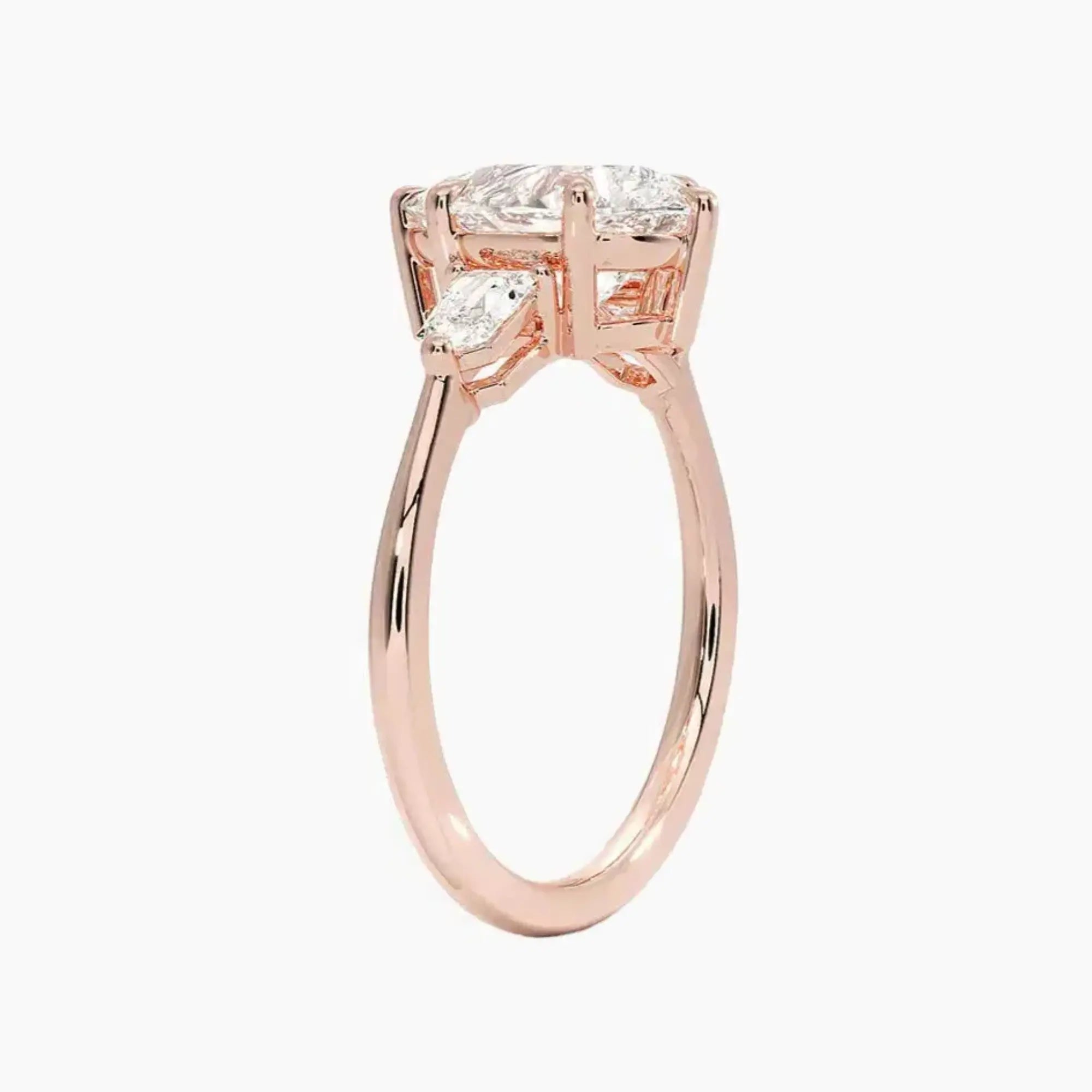 OBSER547 - Thalassa Three Stone Pear engagement ring setting view 5