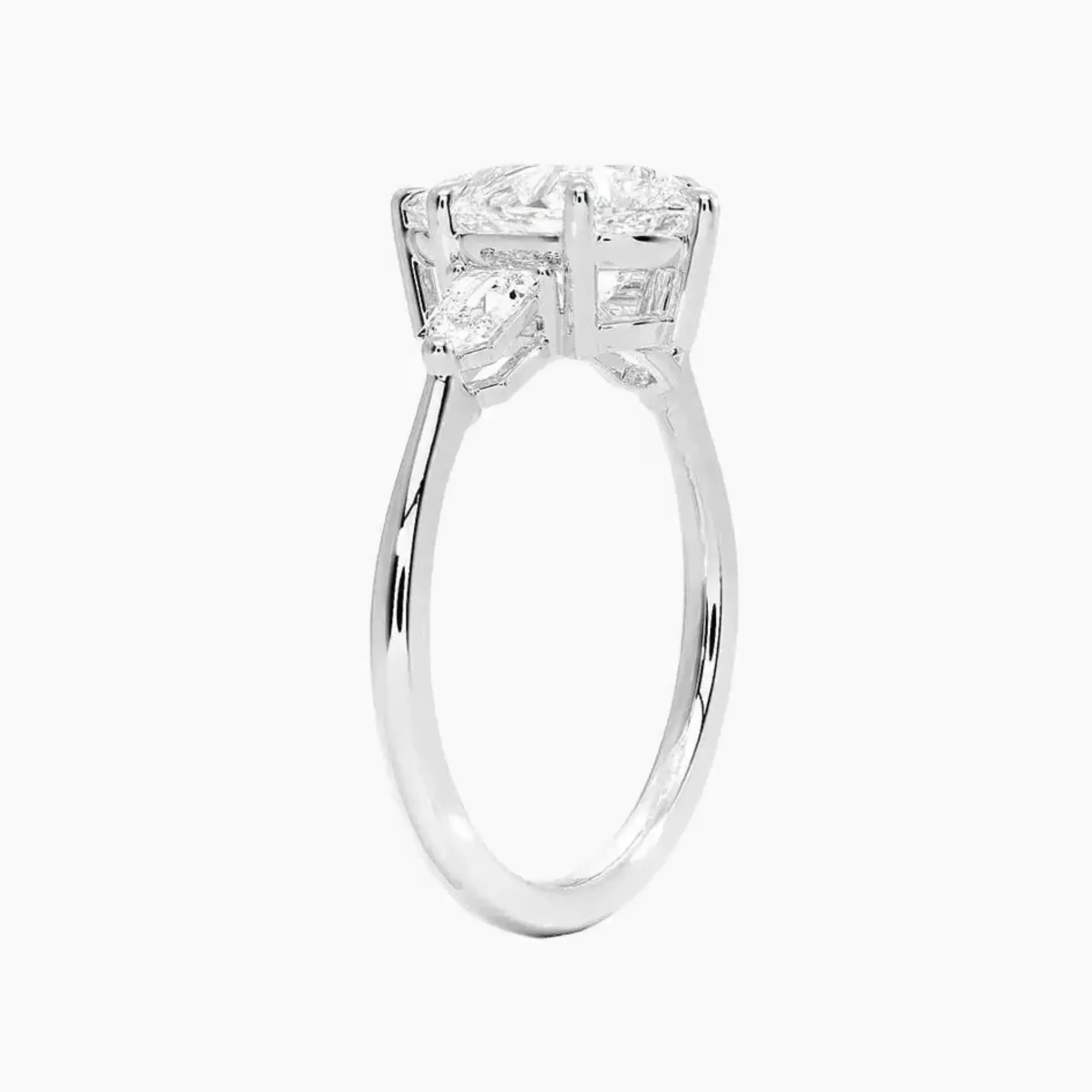 OBSER547 - Thalassa Three Stone Pear engagement ring setting view 2