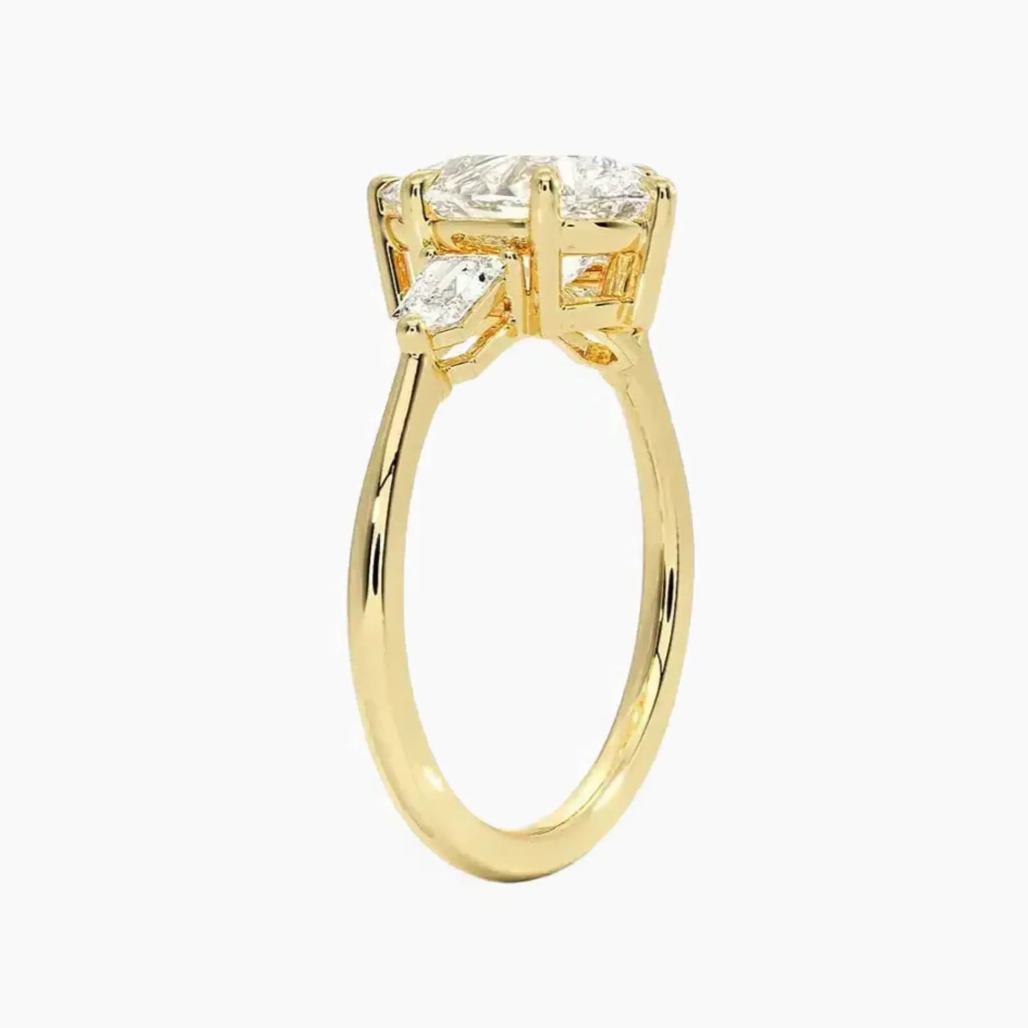 OBSER547 - Thalassa Three Stone Pear engagement ring setting view 8