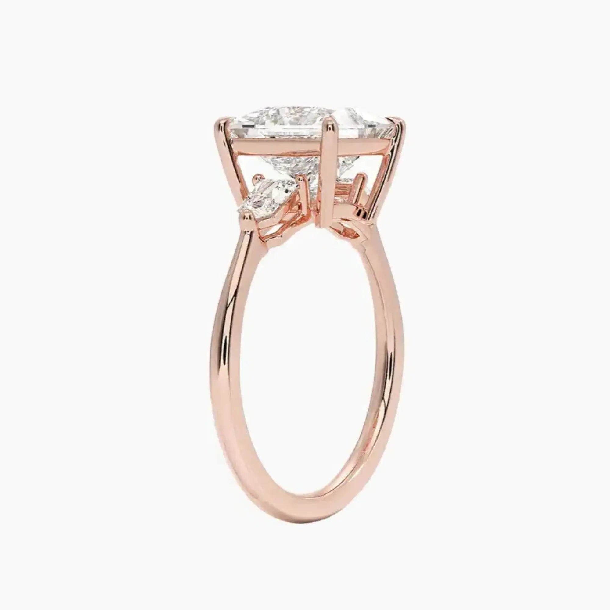 OBSER546 - Thalassa Three Stone Princess engagement ring setting view 5