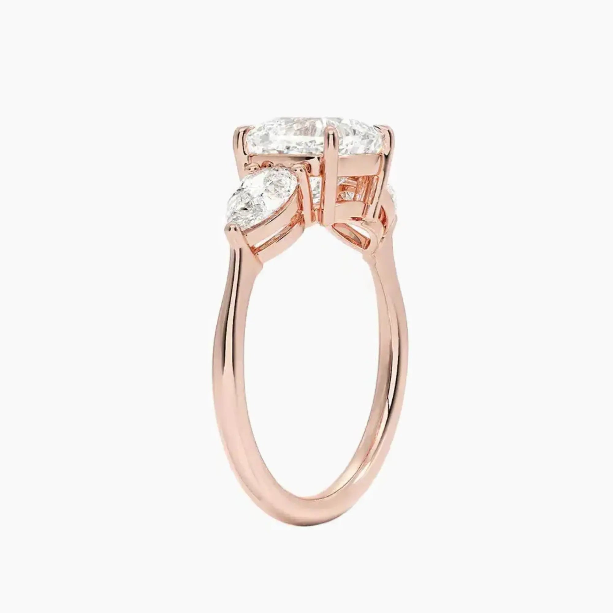 OBSER644 - Calliope Three Stone Cushion engagement ring setting view 5
