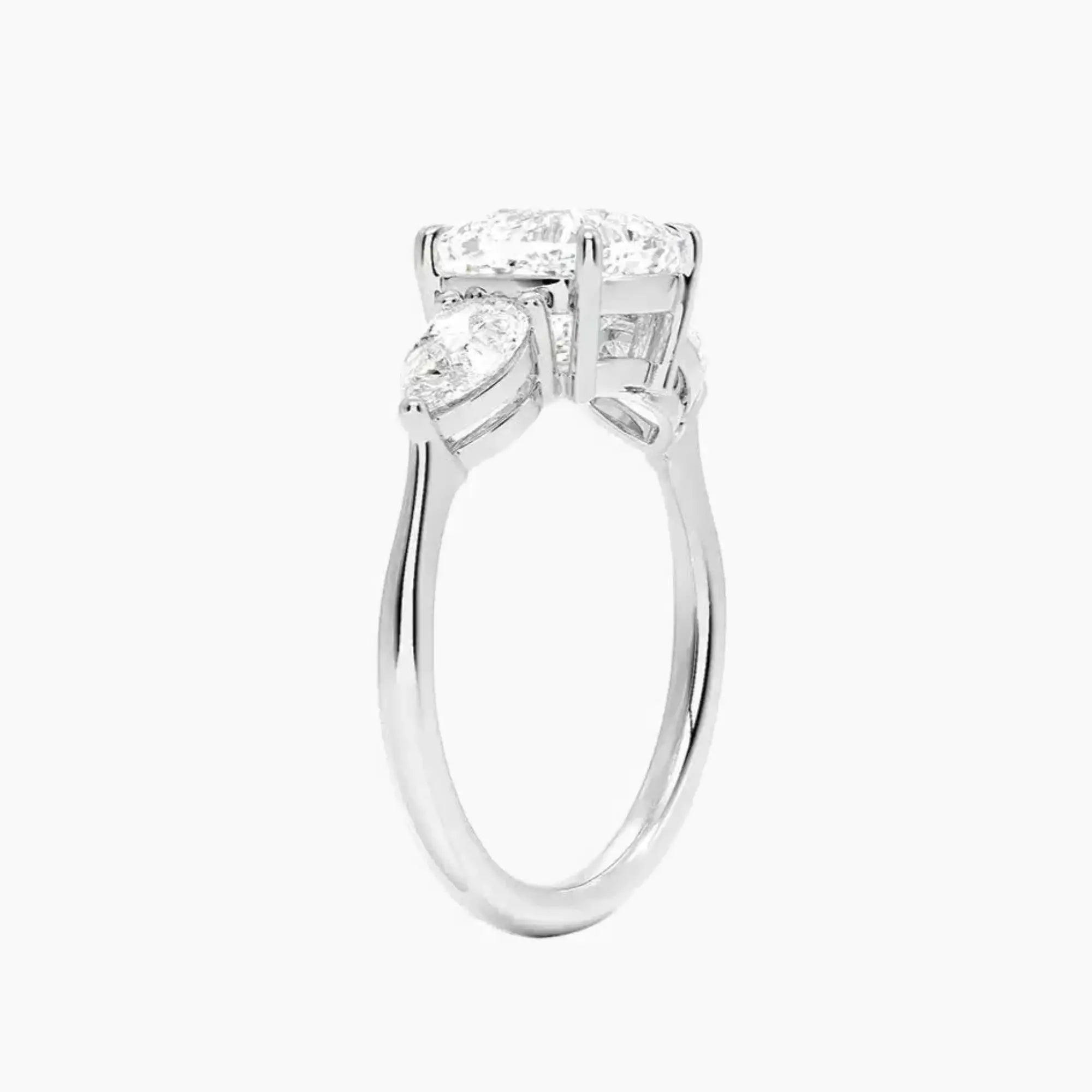 OBSER644 - Calliope Three Stone Cushion engagement ring setting view 2