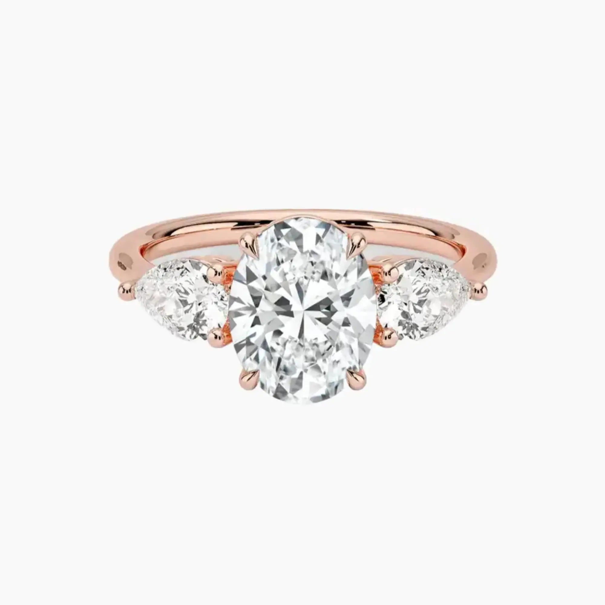 OBSER072 - Calliope Three Stone Oval engagement ring setting view 4