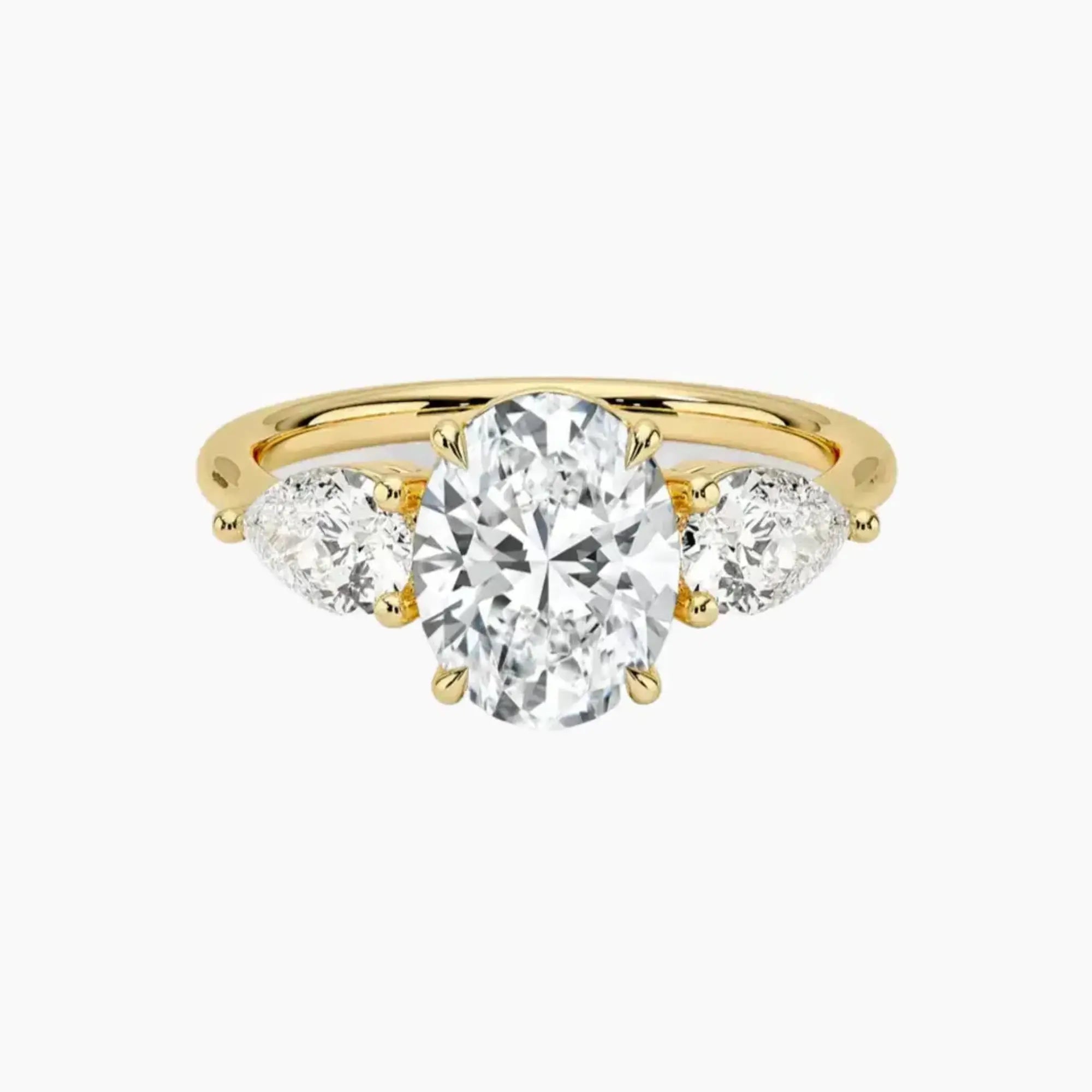 OBSER072 - Calliope Three Stone Oval engagement ring setting view 7