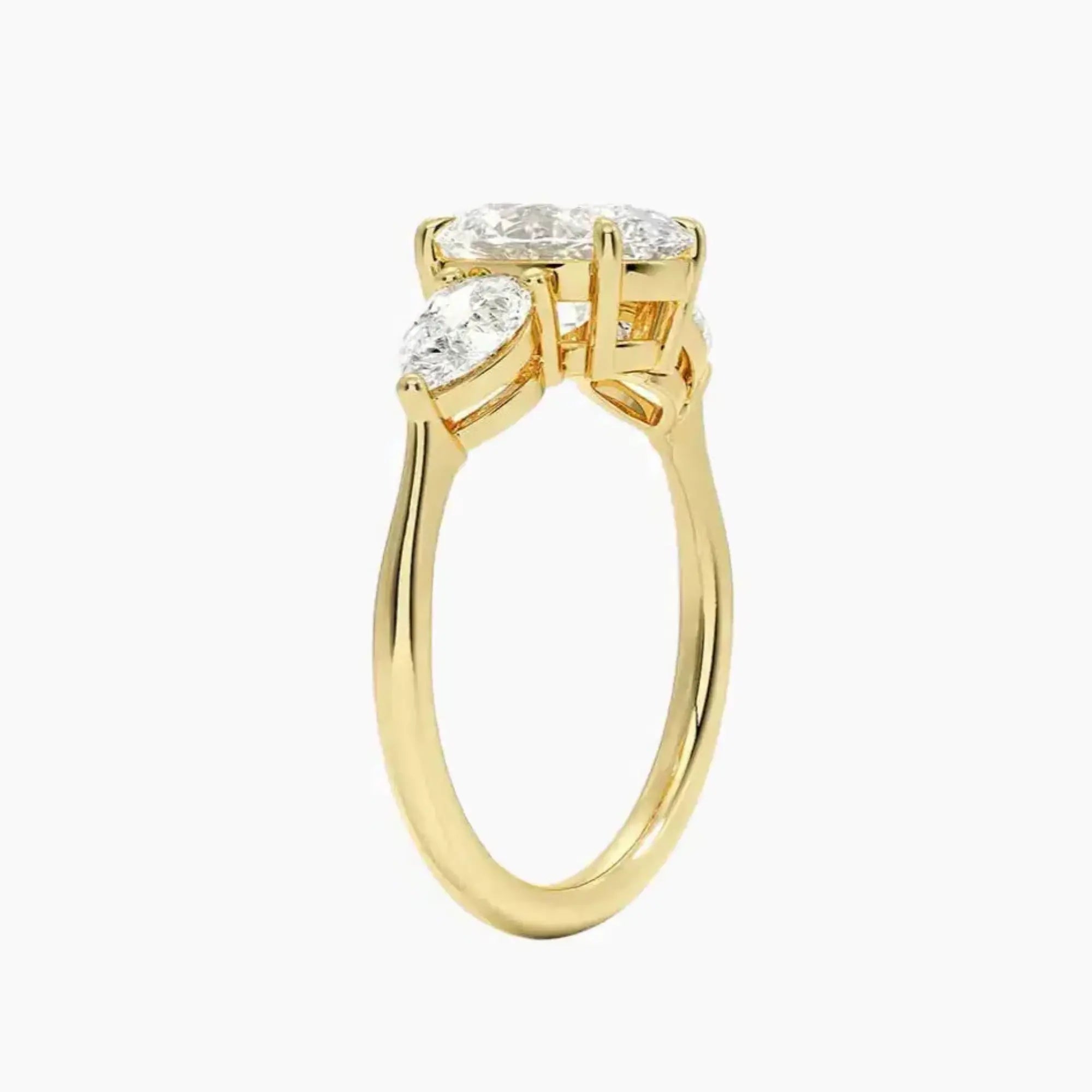 OBSER072 - Calliope Three Stone Oval engagement ring setting view 8