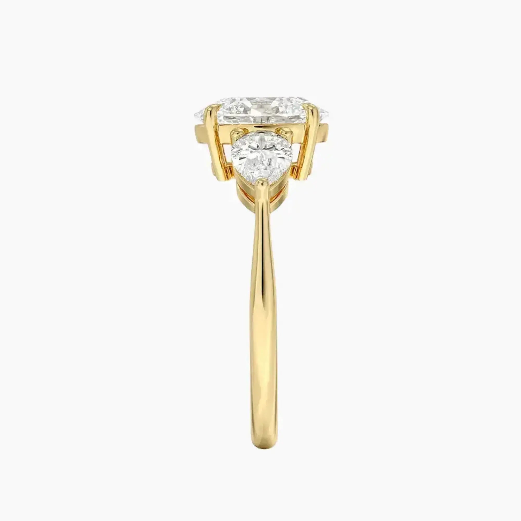 OBSER072 - Calliope Three Stone Oval engagement ring setting view 9
