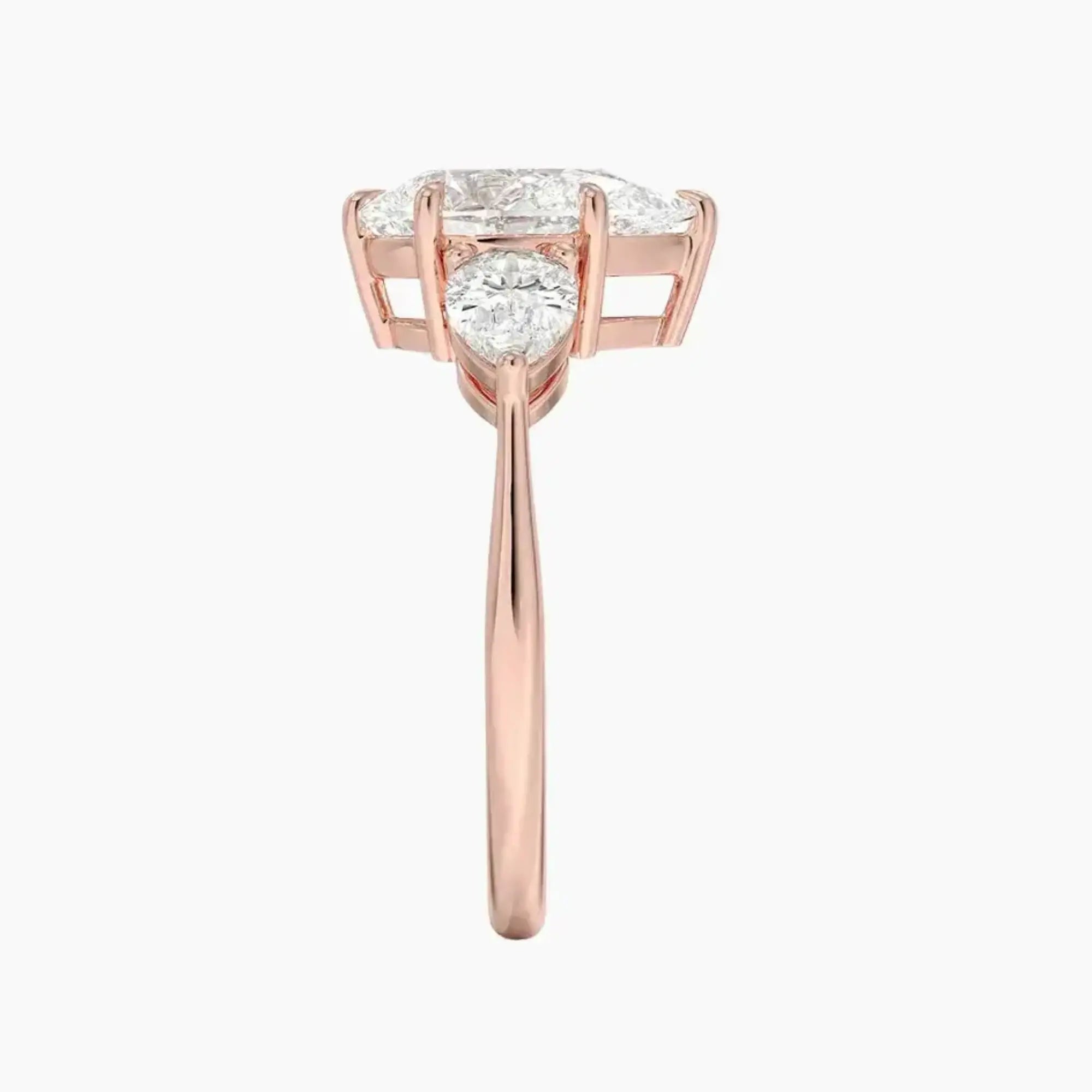 OBSER643 - Calliope Three Stone Pear engagement ring setting view 6
