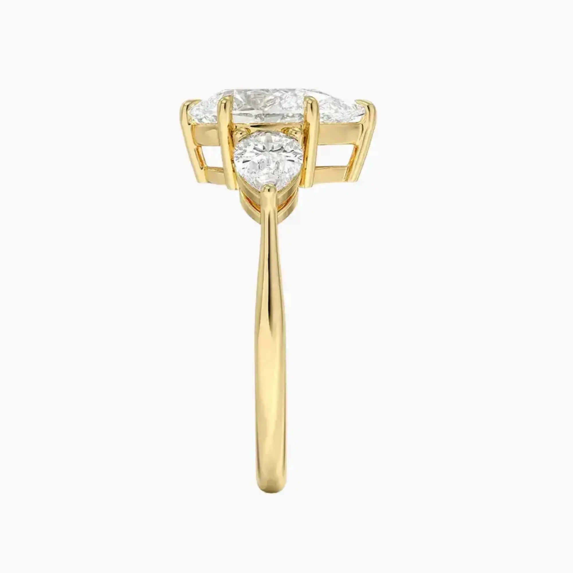 OBSER643 - Calliope Three Stone Pear engagement ring setting view 9