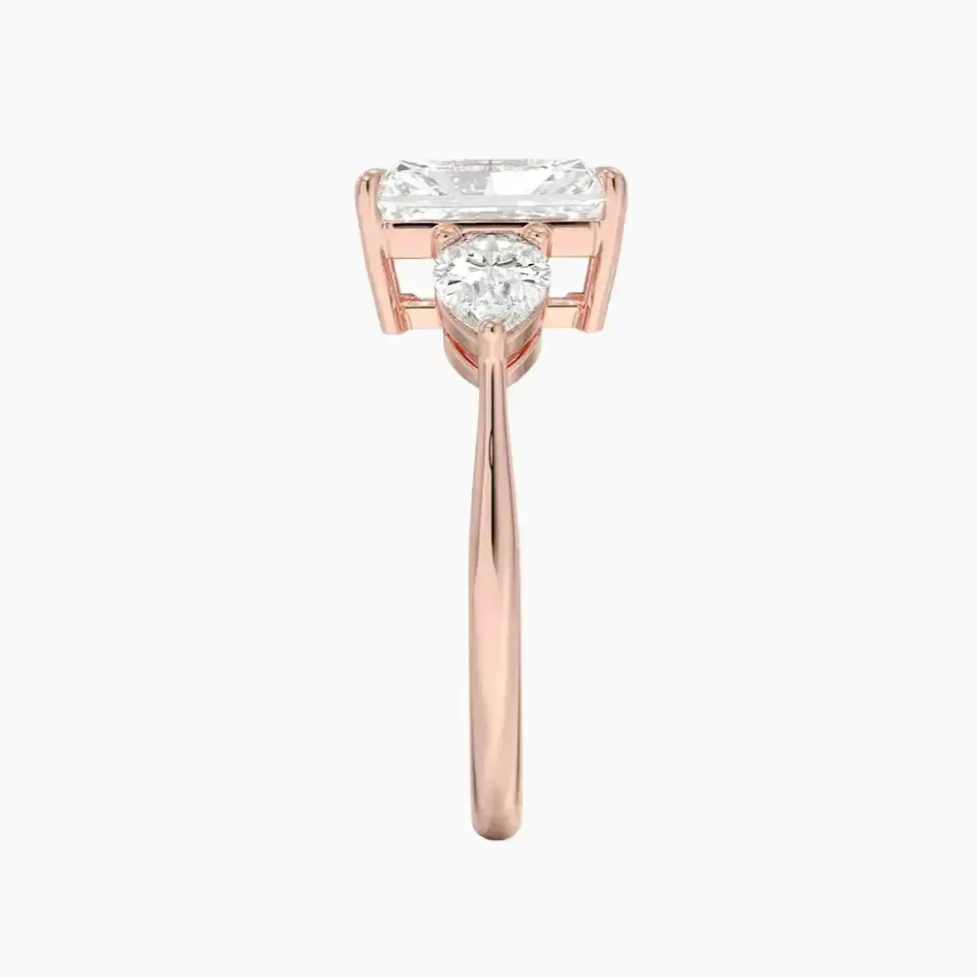 OBSER639 - Calliope Three Stone Radiant engagement ring setting view 6