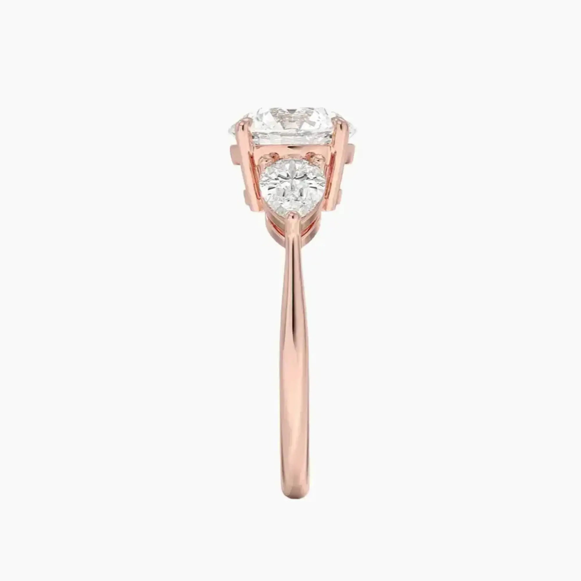 OBSER645 - Calliope Three Stone Round engagement ring setting view 6