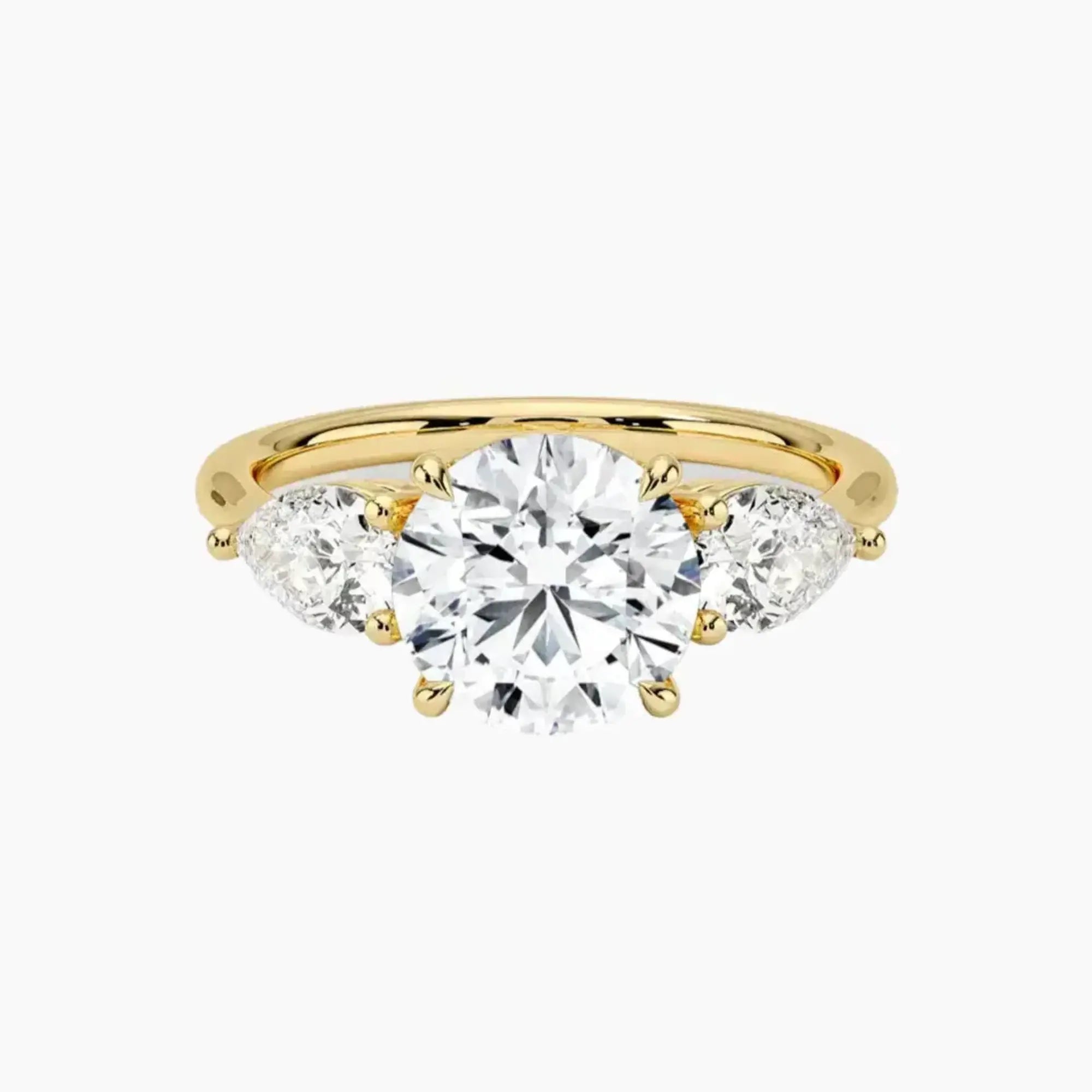 OBSER645 - Calliope Three Stone Round engagement ring setting view 7