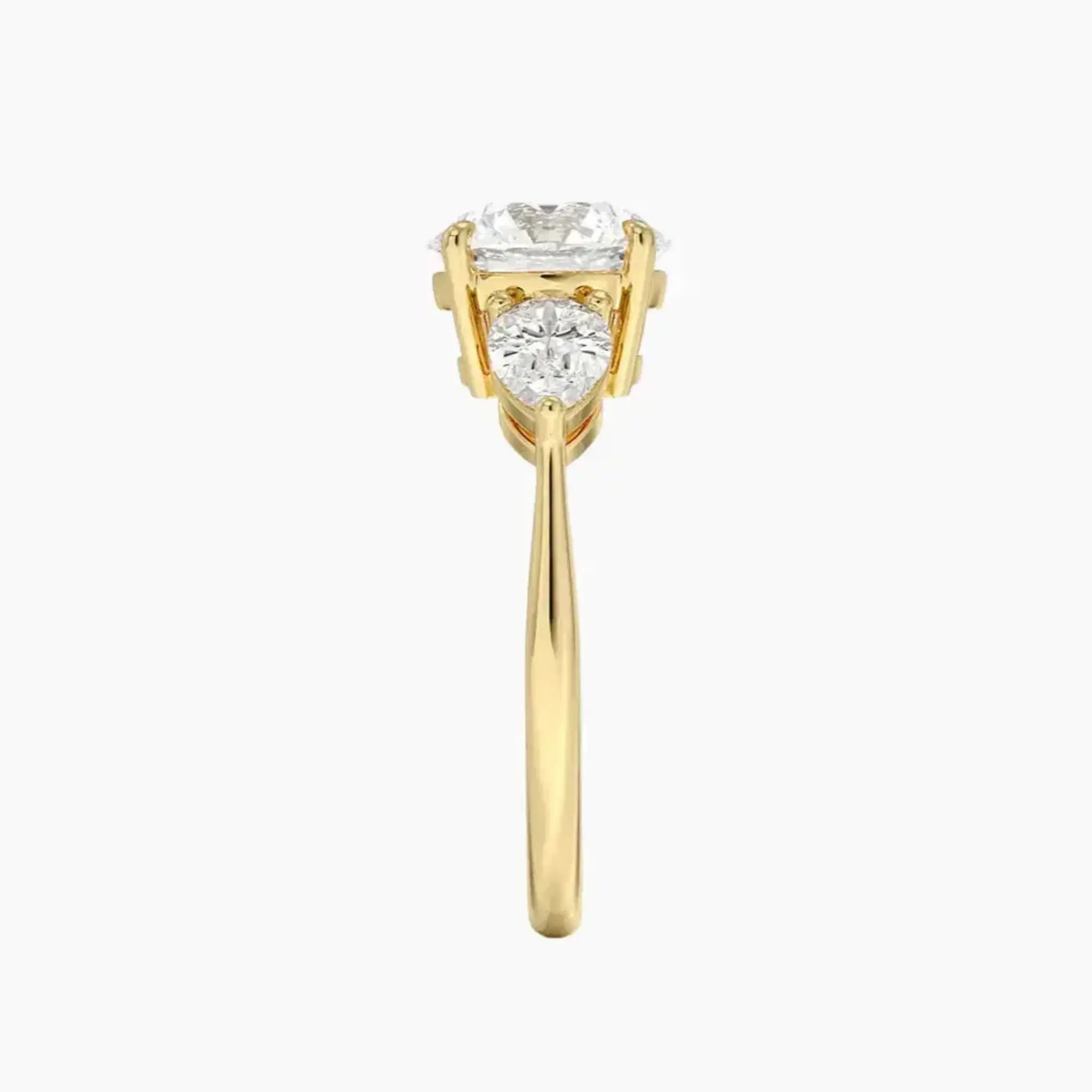 OBSER645 - Calliope Three Stone Round engagement ring setting view 9