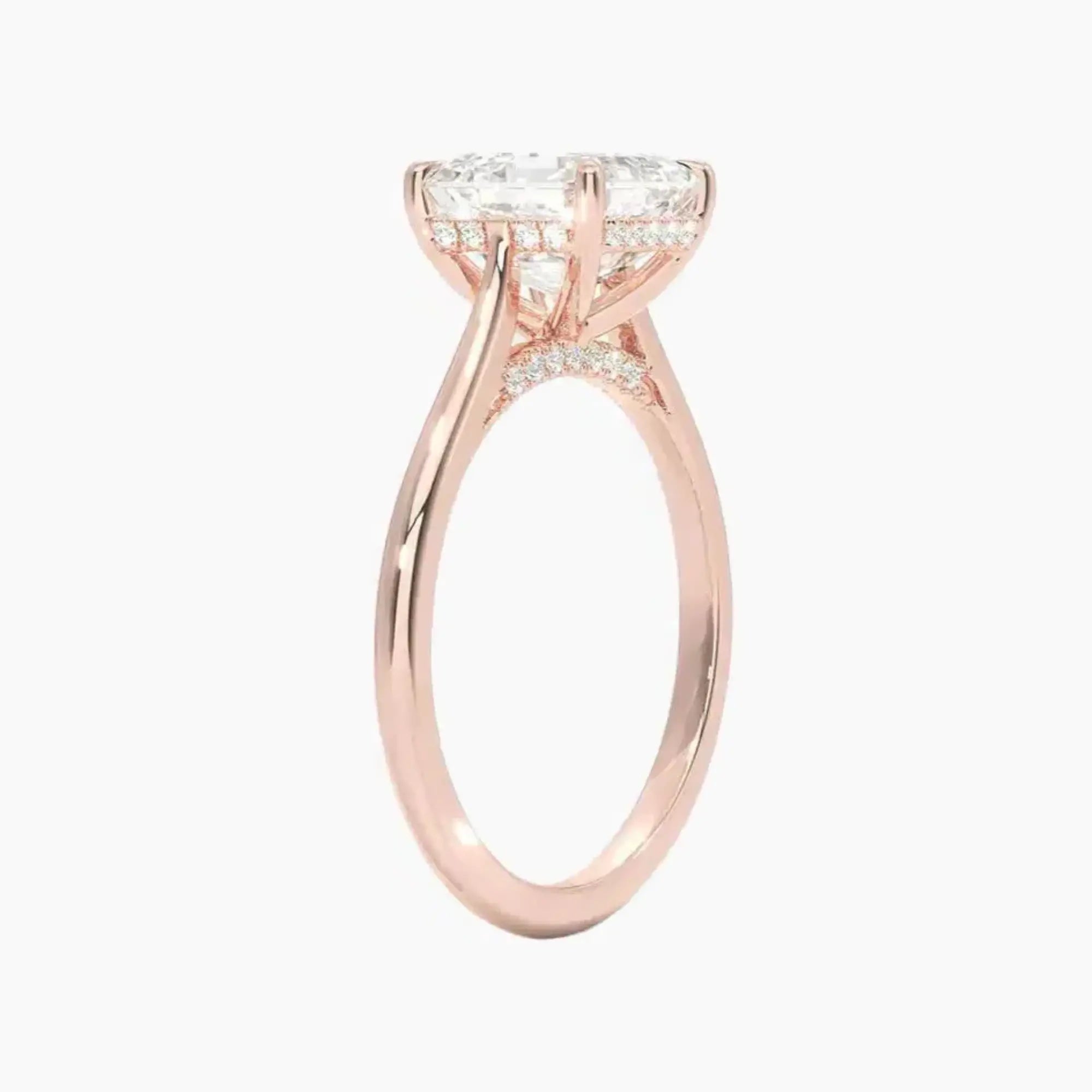 OBSER376 - Hestia Solitaire Asscher engagement ring setting view 5
