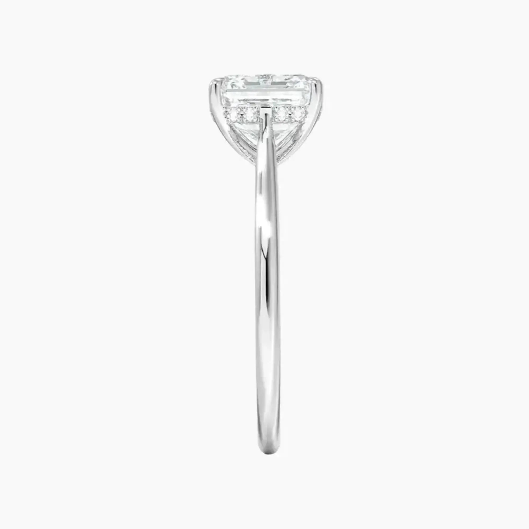 OBSER376 - Hestia Solitaire Asscher engagement ring setting view 3