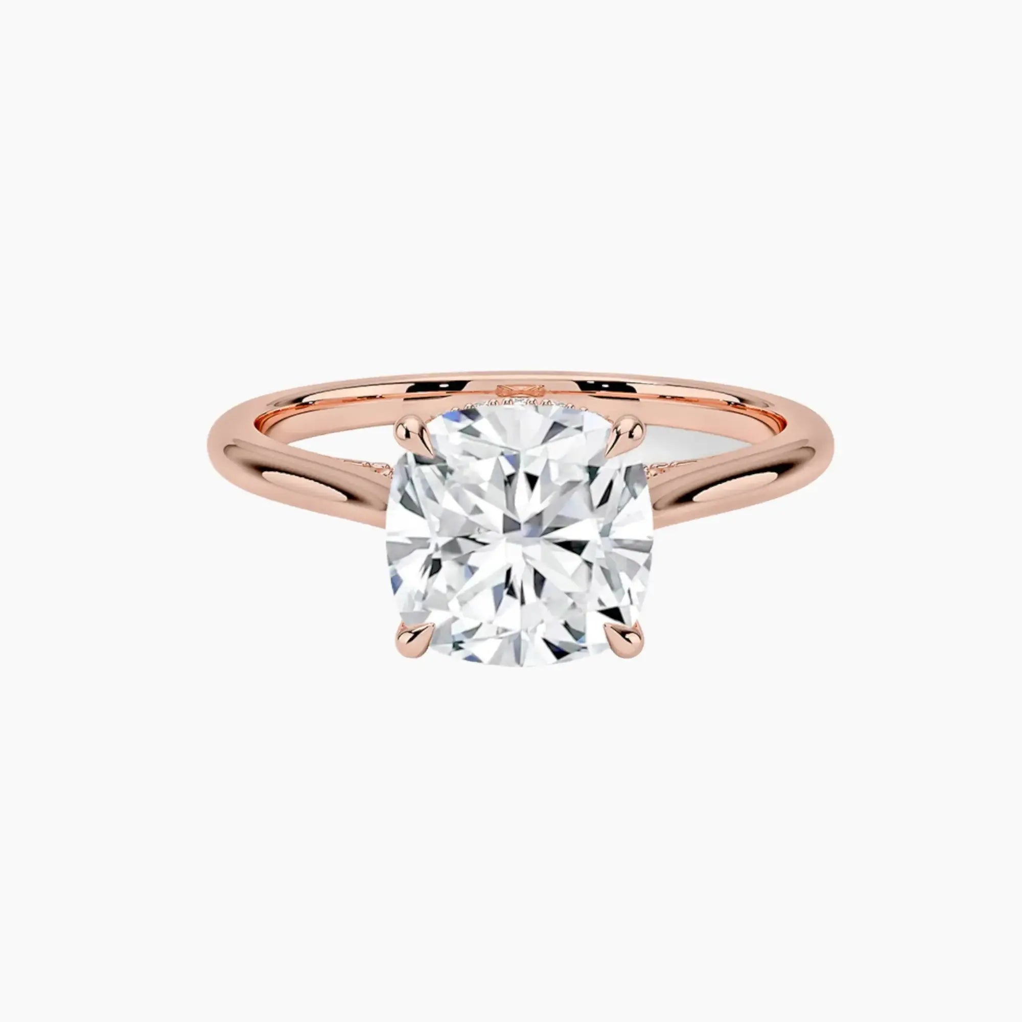 OBSER036 - Hestia Solitaire Cushion engagement ring setting view 4