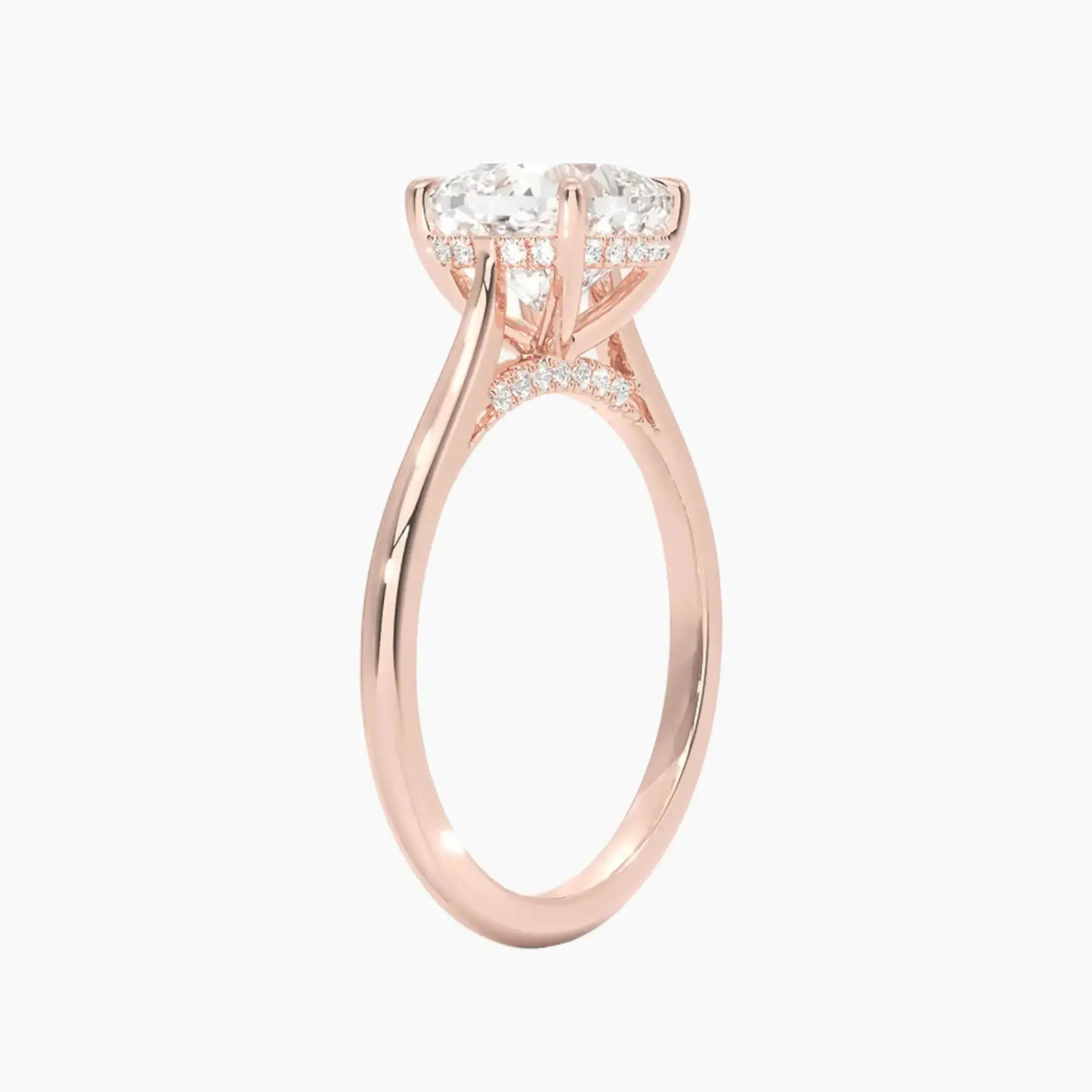 OBSER036 - Hestia Solitaire Cushion engagement ring setting view 5