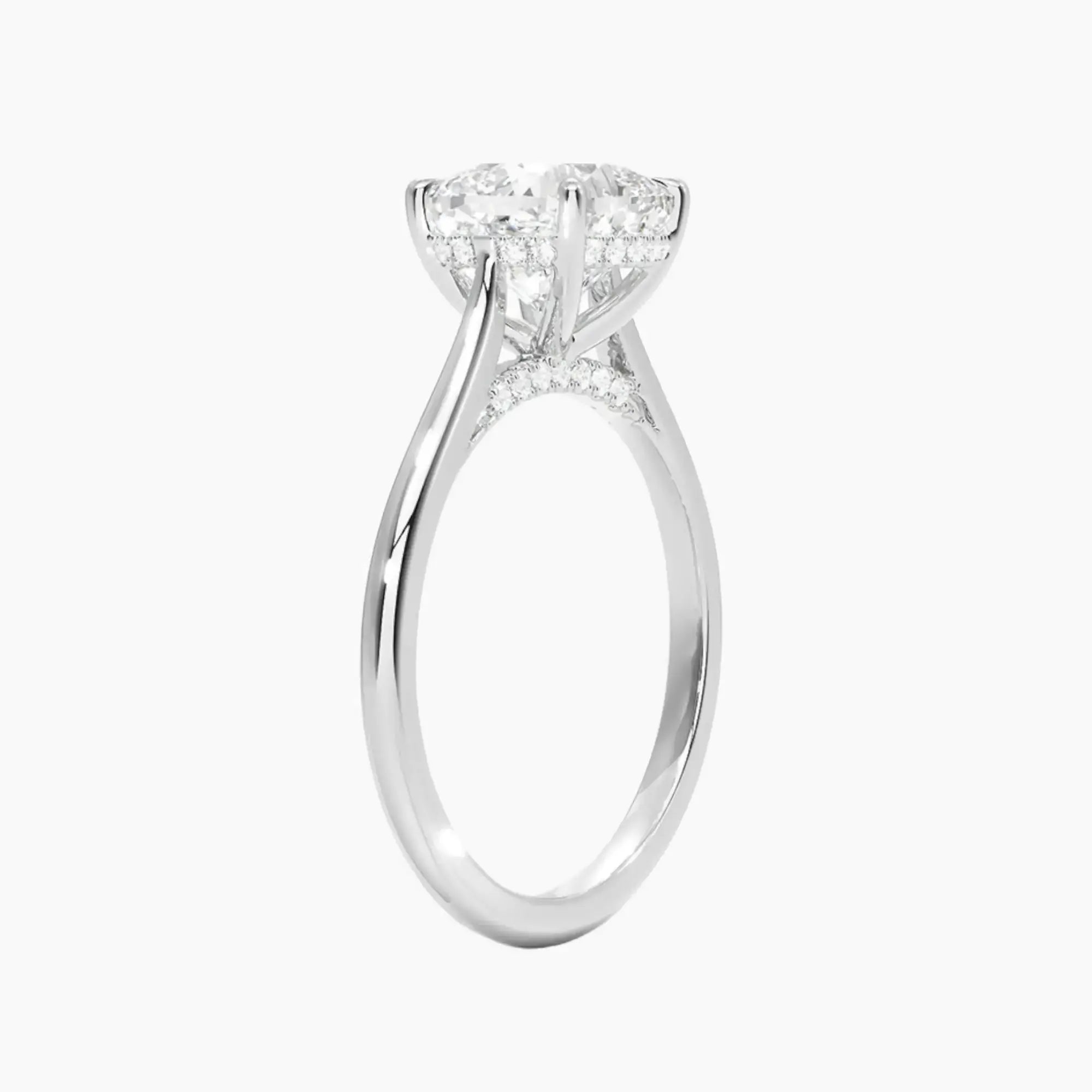 OBSER036 - Hestia Solitaire Cushion engagement ring setting view 2