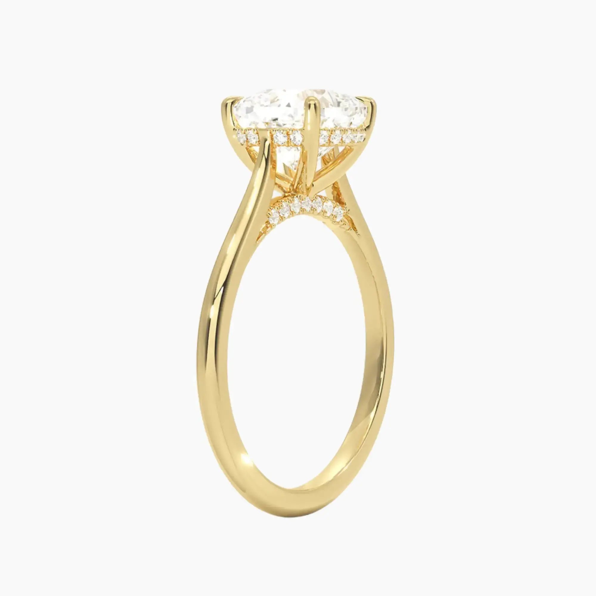OBSER036 - Hestia Solitaire Cushion engagement ring setting view 8