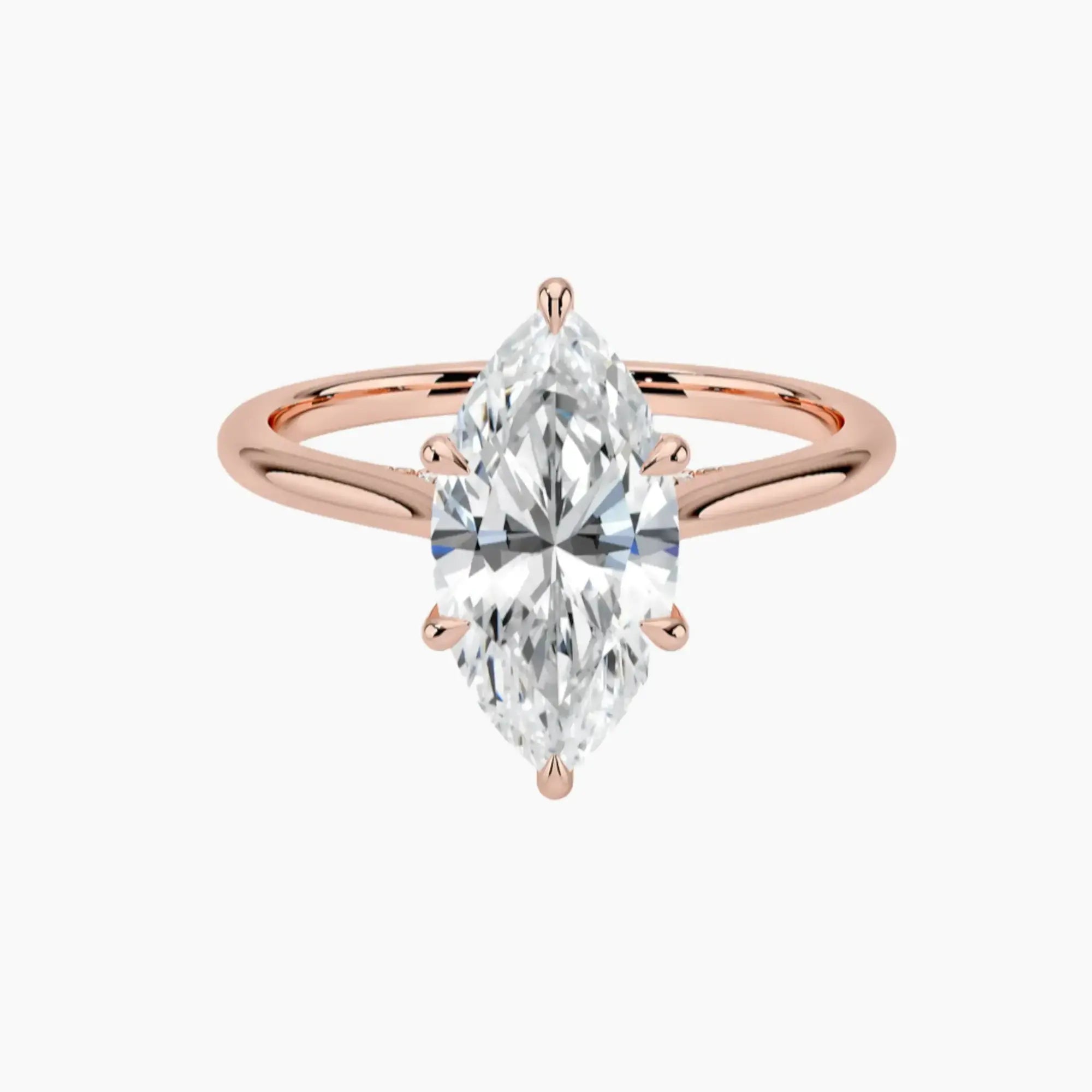 OBSER004 - Hestia Solitaire Marquise engagement ring setting view 4