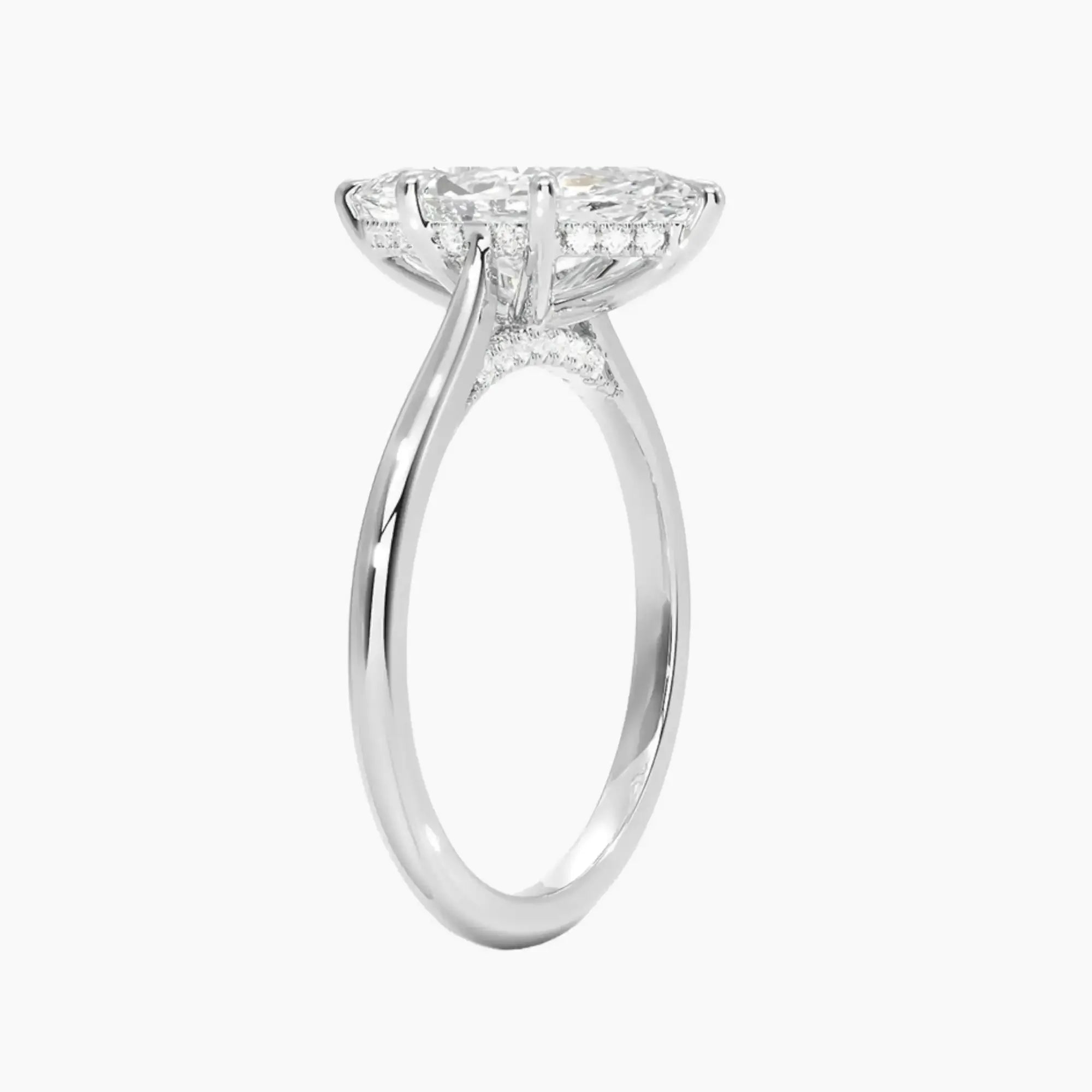OBSER004 - Hestia Solitaire Marquise engagement ring setting view 2