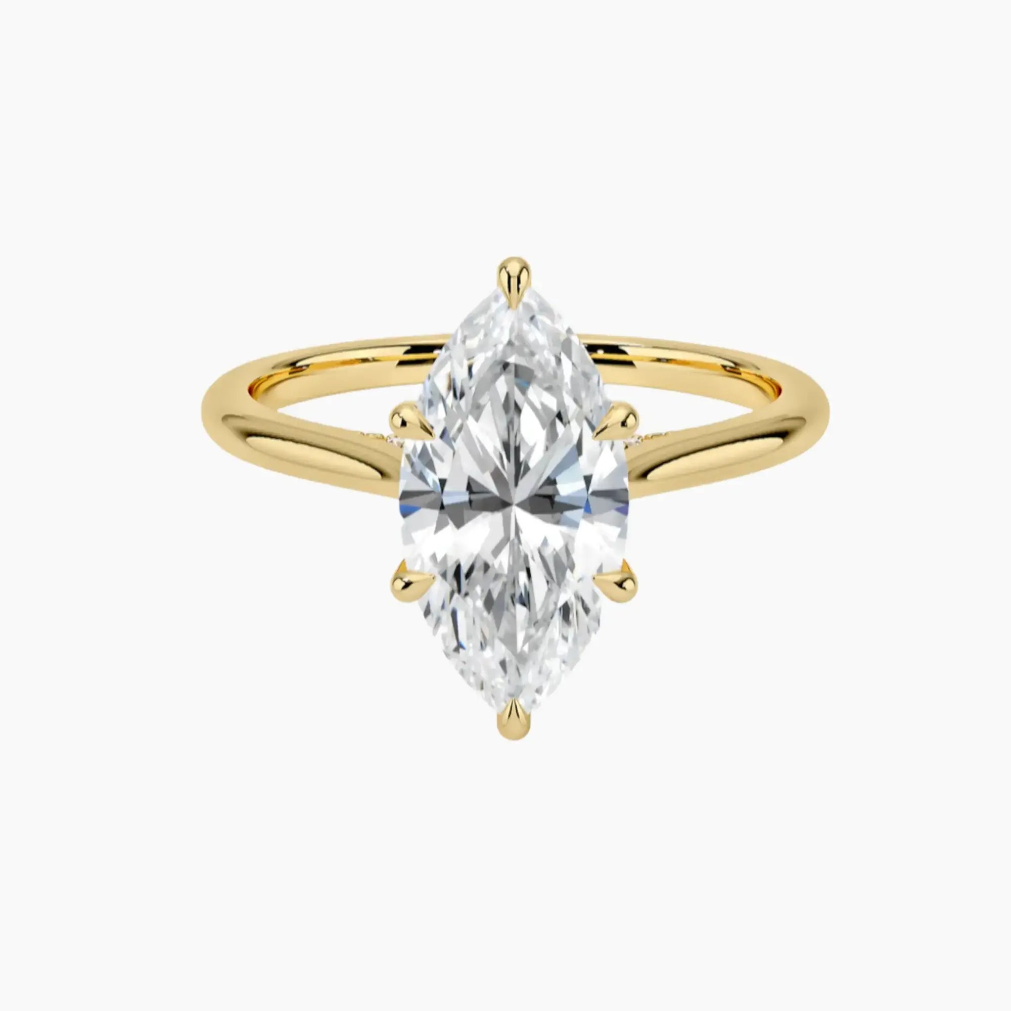 OBSER004 - Hestia Solitaire Marquise engagement ring setting view 7