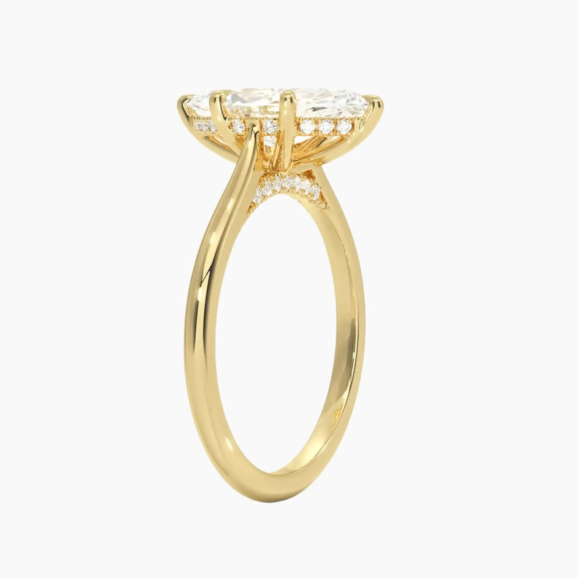 OBSER004 - Hestia Solitaire Marquise engagement ring setting view 8
